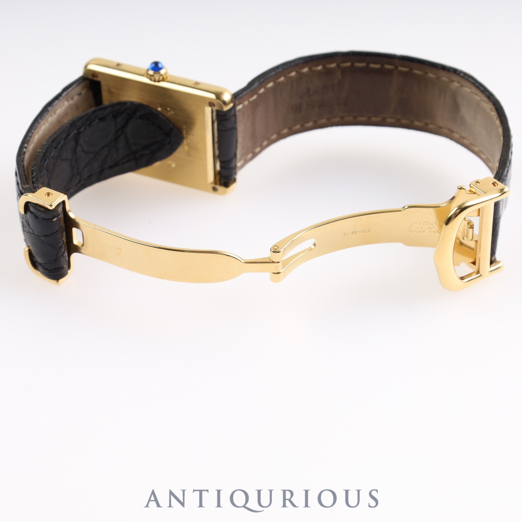 Cartier Must Tank LM QZ W1006354/590005 Genuine buckle Trinity dial Box Warranty card (1996) Completed Cartier boutique service