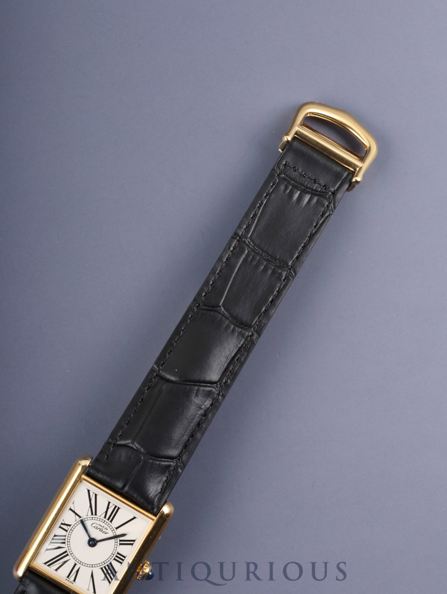 カルティエ マストタンク LM W1005654/590005 クォーツ Cal.690 SV925 革 純正Dバックル(GP)オパラン文字盤 箱 保証書(1994年)冊子 オーバーホール済み