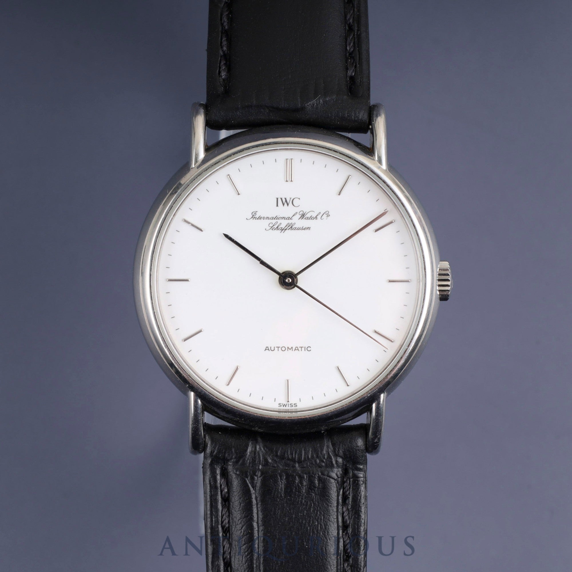 IWC ポートフィノ 3514-001 自動巻き SS 革 純正尾錠(SS) ホワイト文字盤 保証書(1992年) 冊子 オーバーホール済み アイダブリュシー