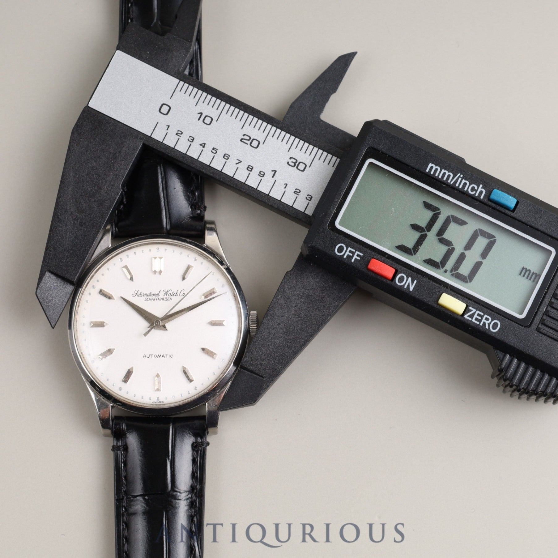 IWC Old Inter R347A Automatic Cal.853 SS Leather Cursive Logo White Dial 35.0mm IWC
