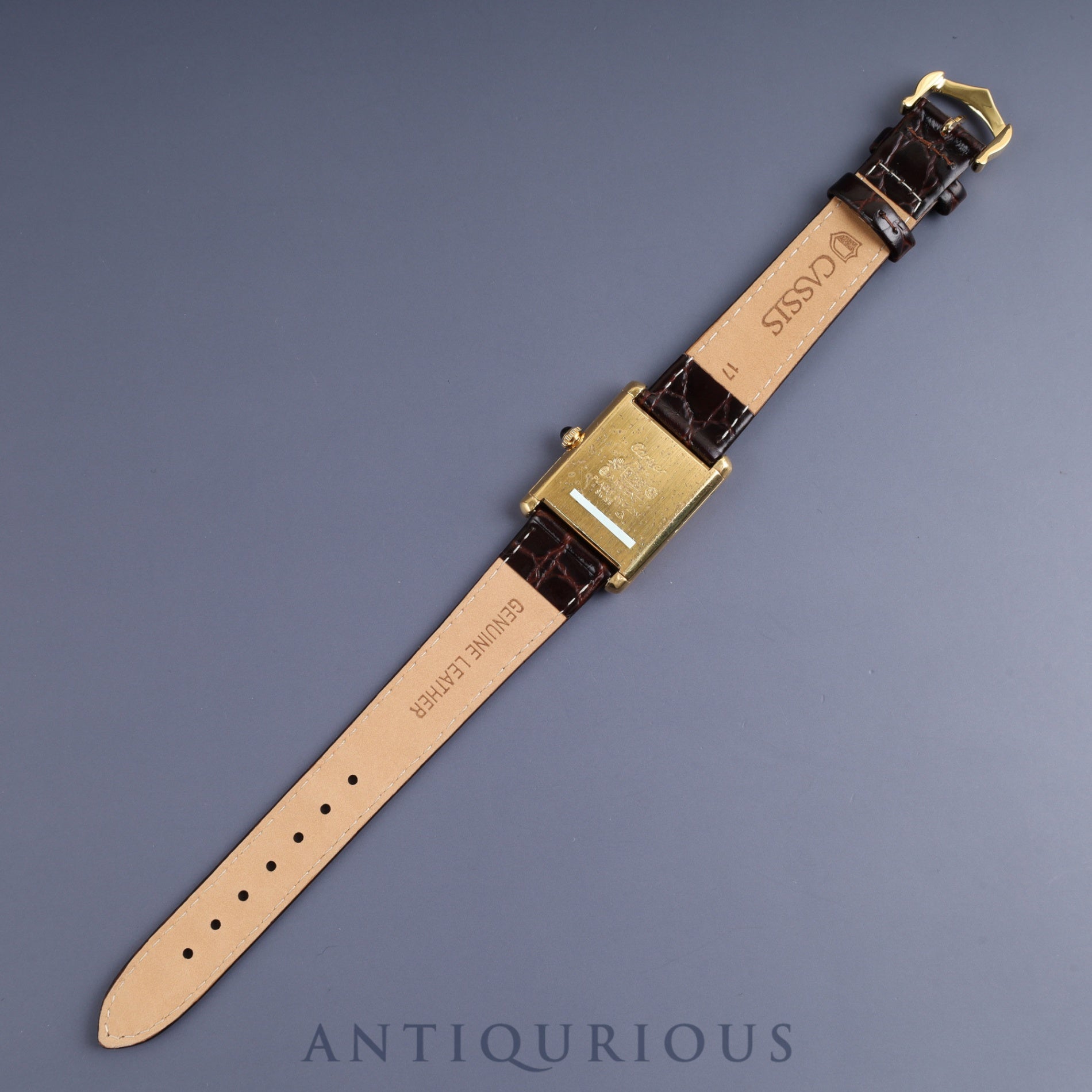 Cartier Must Tank LM Manual winding SV925 Leather Genuine buckle (GP) Garnet dial Bordeaux dial Overhauled New finish