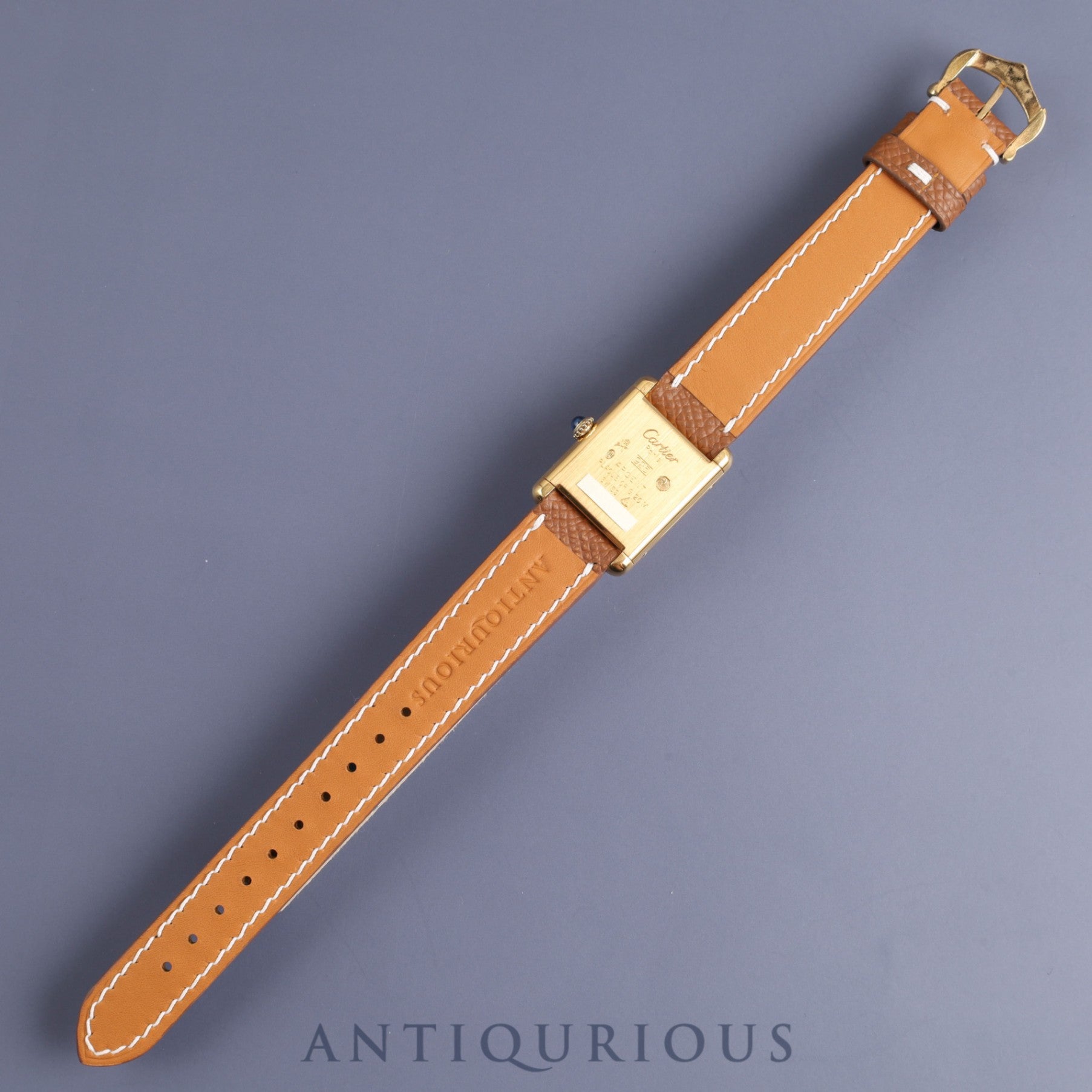 Cartier Must Tank SM 82974213 Manual winding Cal.78-1 SV925 Leather Ivory Roman dial Overhauled New finish