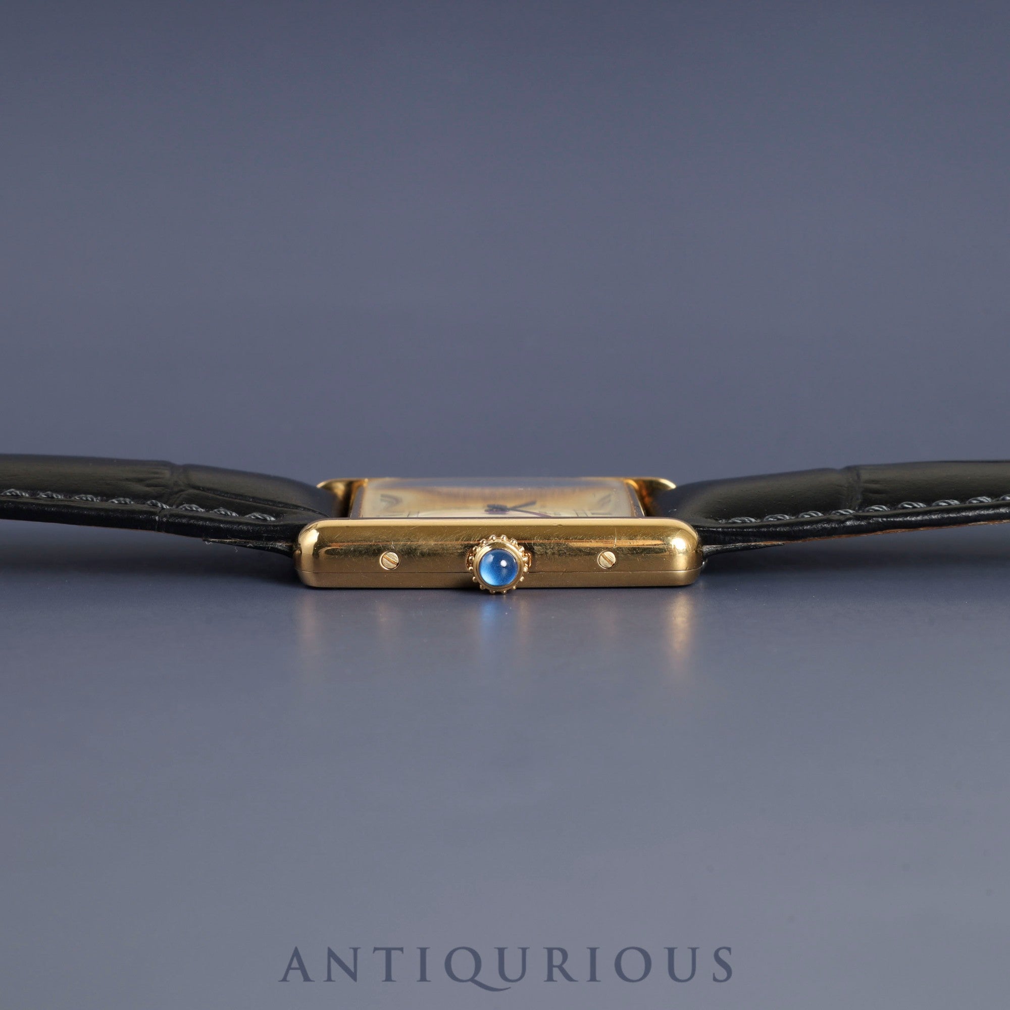 カルティエ マストタンク LM W1002753 / 590005 クォーツ Cal.90 SV925 革 純正尾錠(GP) アイボリーローマン文字盤 純正革ベルト オーバーホール済み