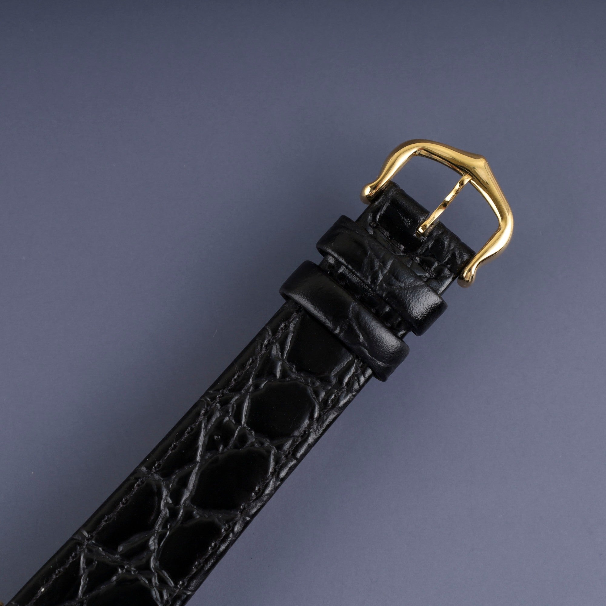 Cartier Must Tank LM 590005 Quartz Caliber 90 SV925 Leather Strap with Genuine GP Buckle, Black Roman Dial, Overhauled and Finished to Look Like New