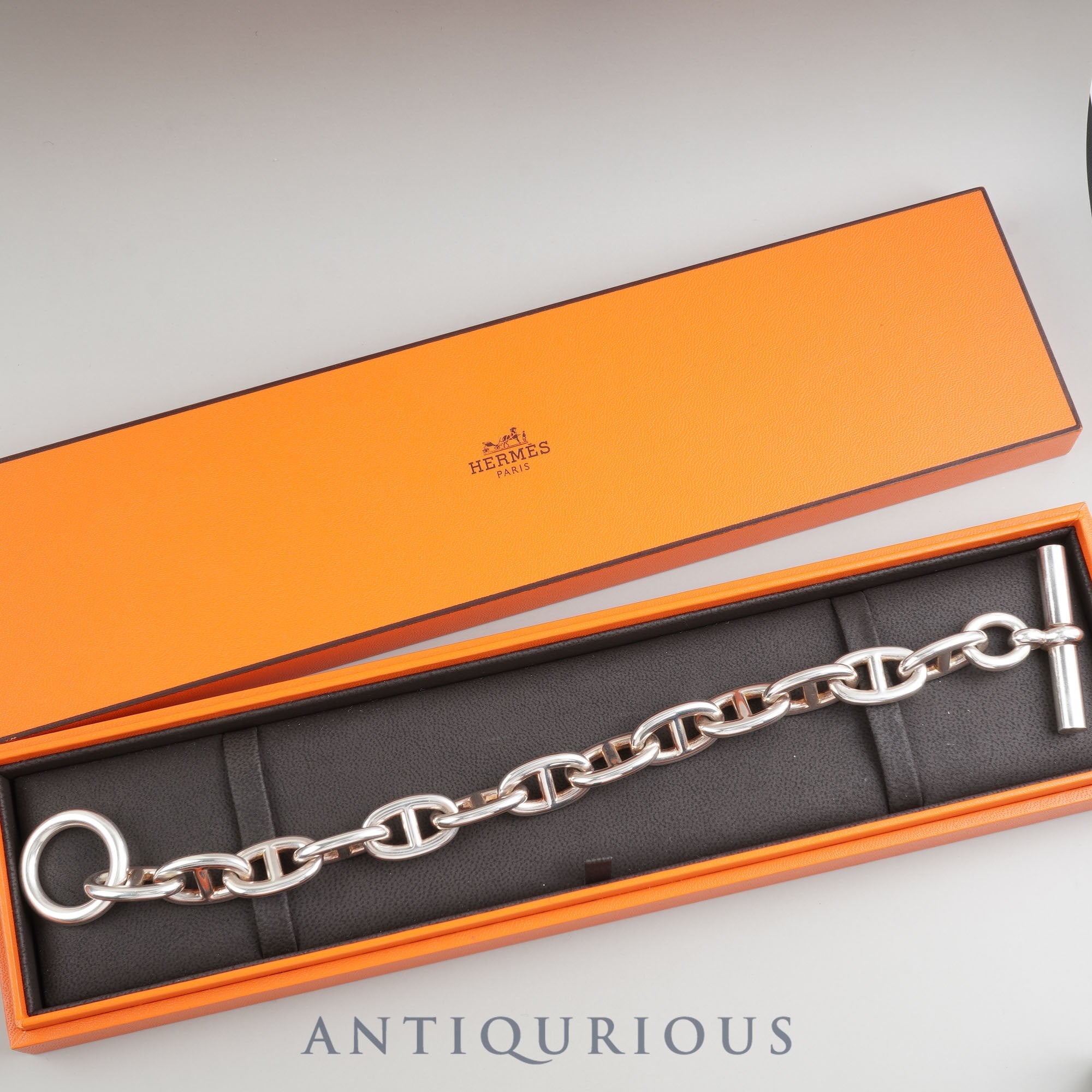 Hermes Bracelet Chaine d'Ancre TGM 13 links SV925 Box