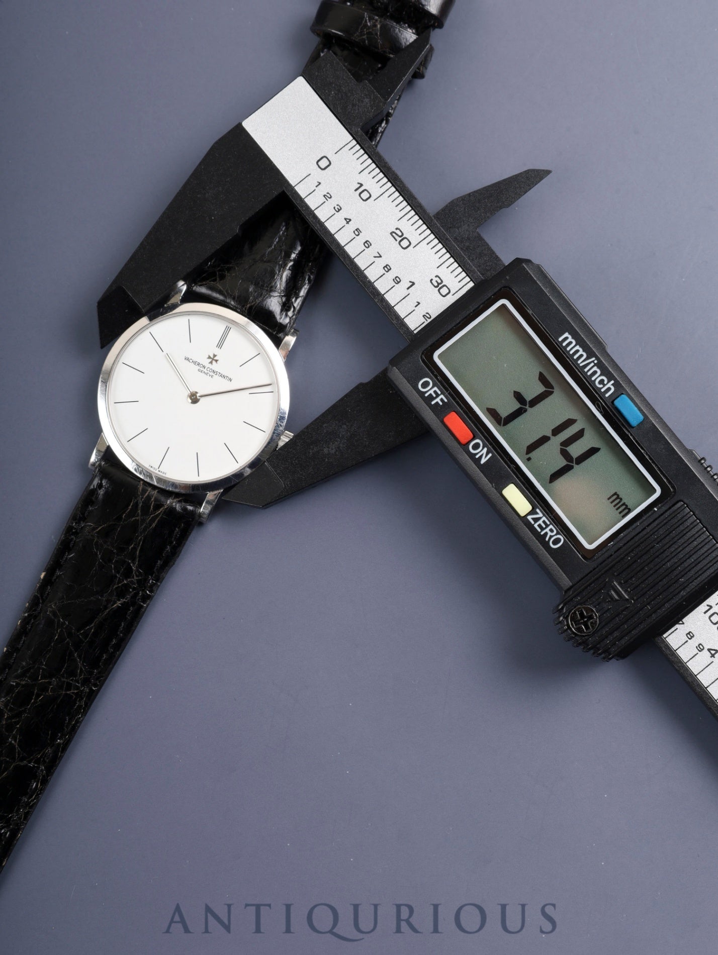 ヴァシュロン・コンスタンタン パトリモニー 33093/000G-0936 手巻き Cal.1003/2 750WG 革 純正ピンバックル(750WG)ホワイト文字盤 箱 ケース 冊子 タグ 保証書(2002年)修理完了紙(無記載)JEAN ROUSSEAU製革ベルト オーバーホール済み