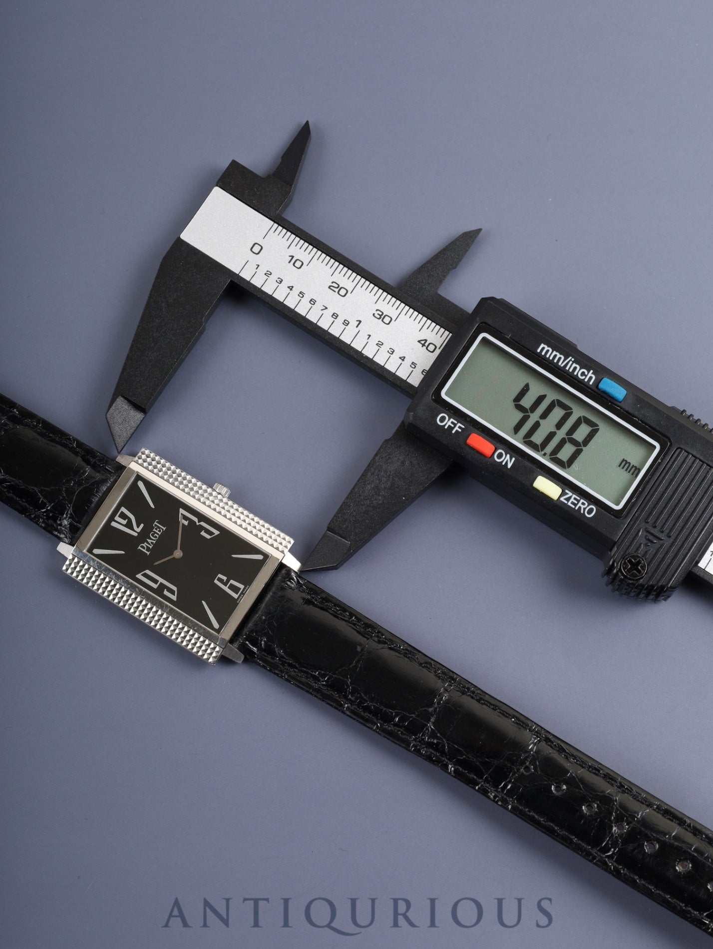 ピアジェ 1967 スクエア 90300 手巻き Cal.430P WG 革 純正尾錠(750)ブラックアラビア文字盤 純正ベルト オーバーホール済み