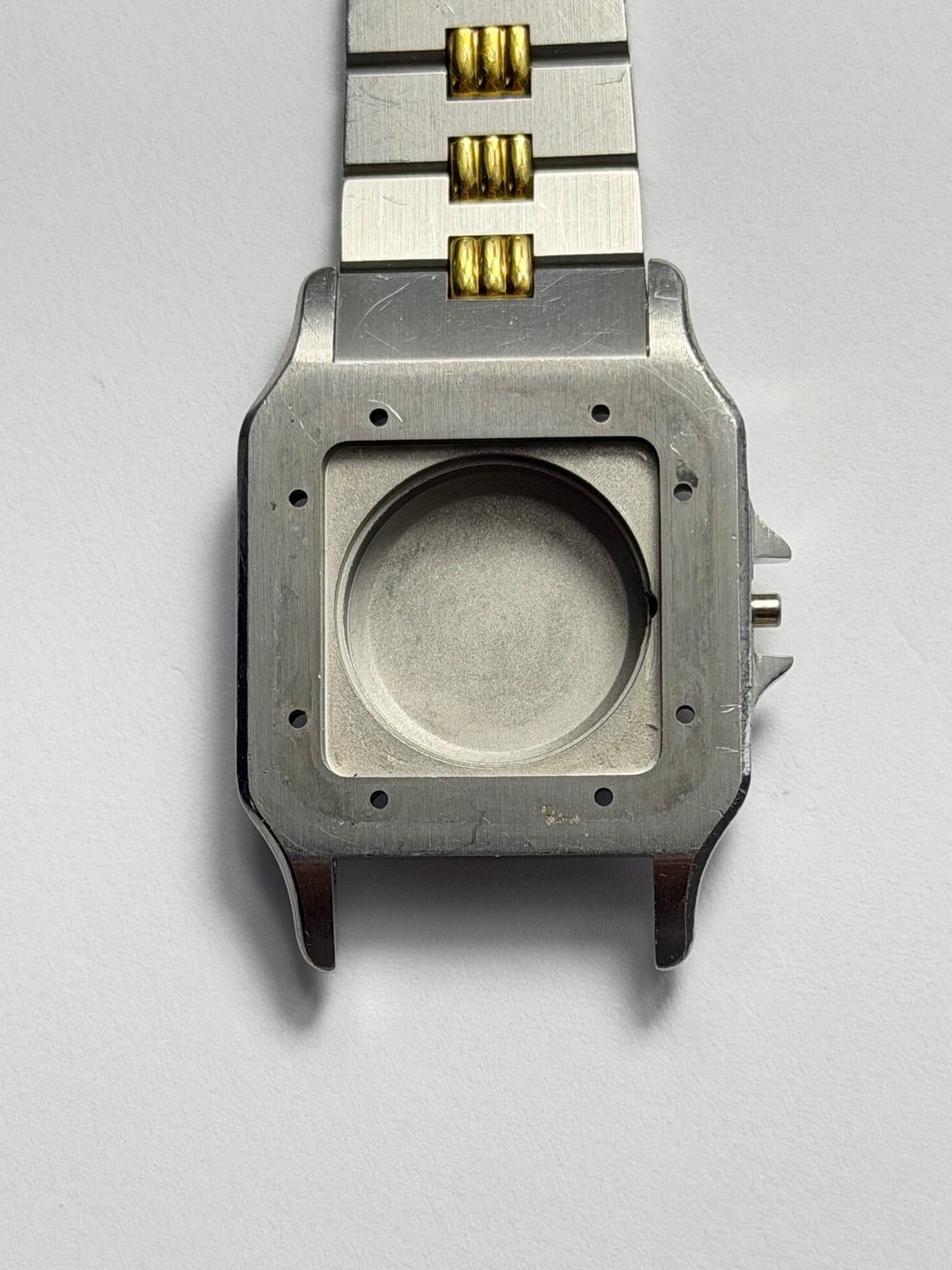 カルティエ サントス カレ LM 2961 自動巻き Cal.ETA2671 SS/YG SS/YG ゴドロンブレス ホワイトローマン文字盤(SWISS表記) オーバーホール済み
