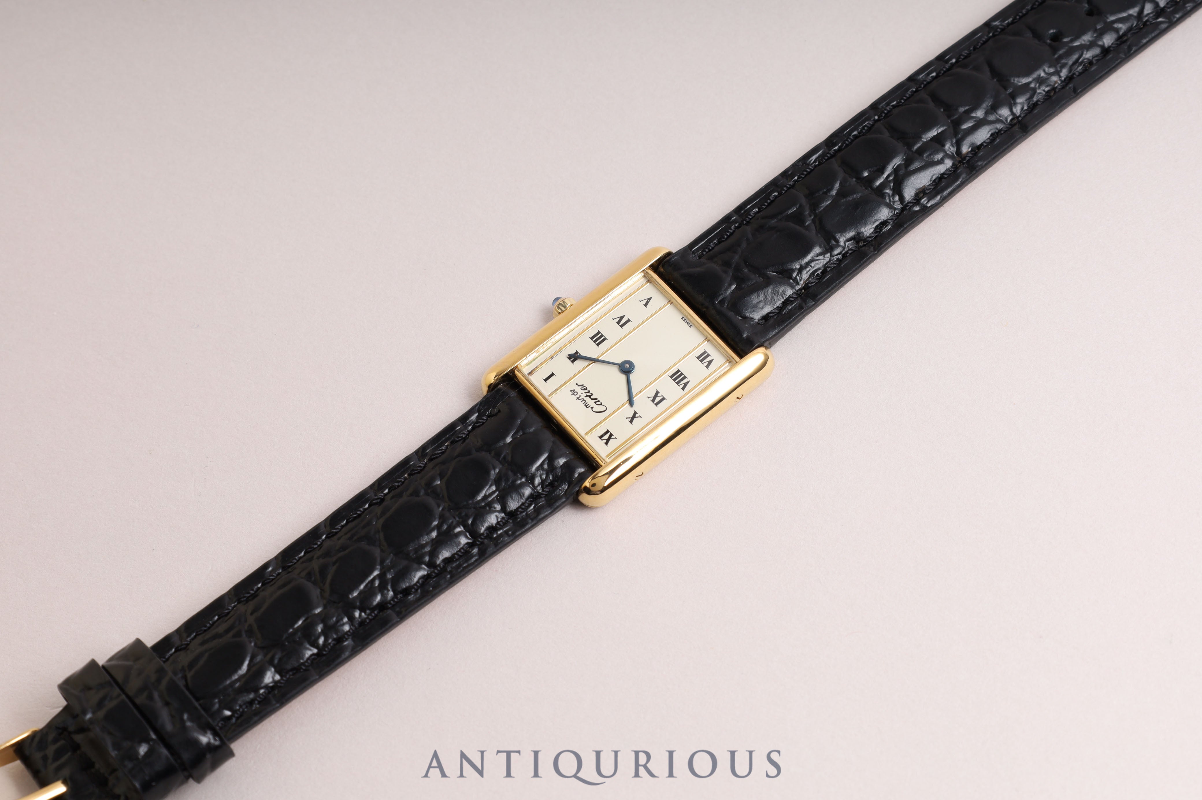 Cartier Must Tank LM QZ Straight Roman Dial