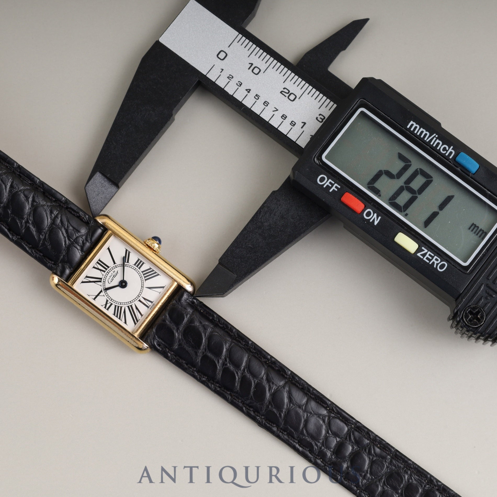 カルティエ マストタンク SM 5057001 クォーツ Cal.057 SV925 革 純正Dバックル(GP) オパラン文字盤 1982年頃~1995年頃 箱 オーバーホール済み