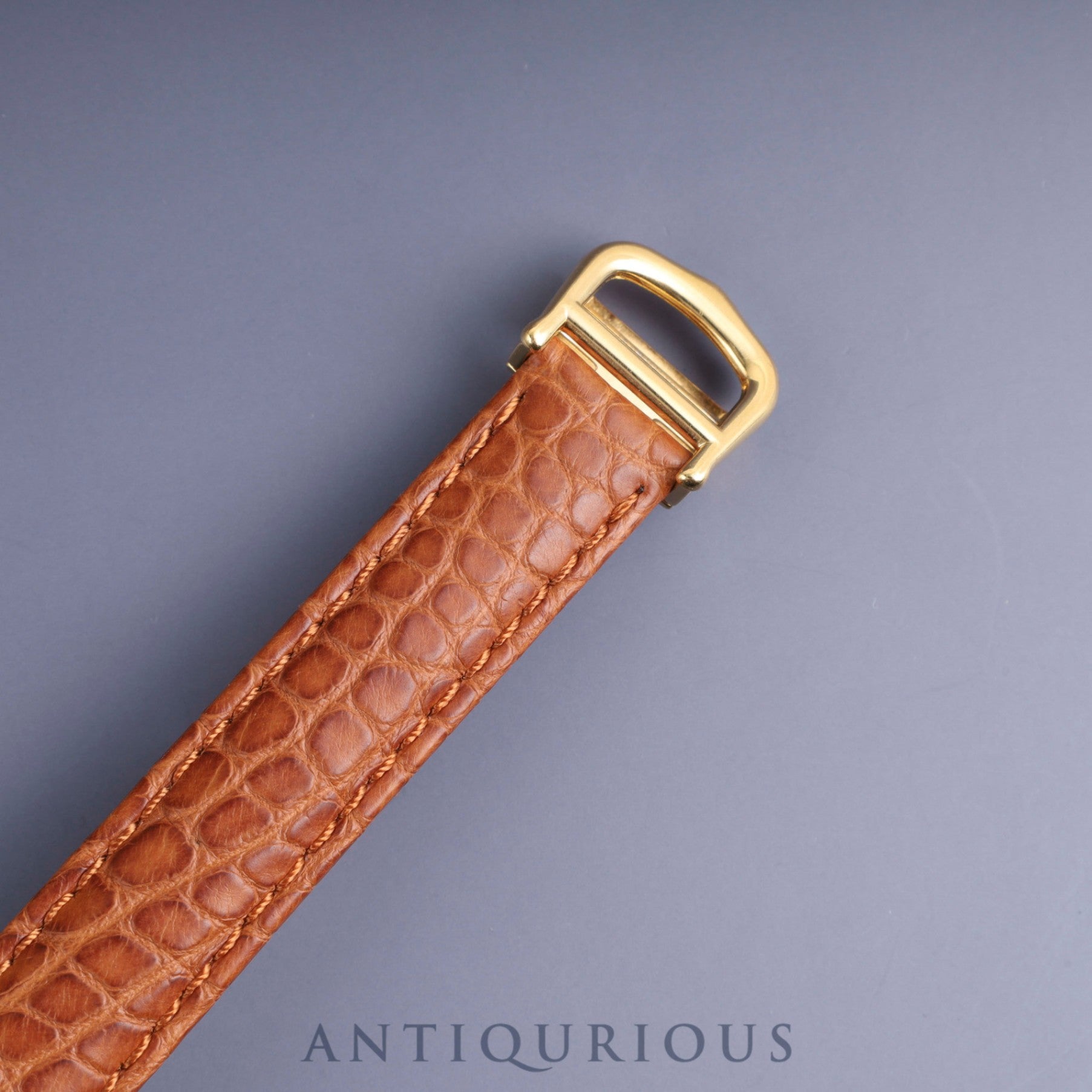 Cartier Must Tank SM W1008354 / 1613 Quartz Cal.057 SV925 Leather Genuine D Buckle (GP) Flying Arabic CC Dial Overhauled