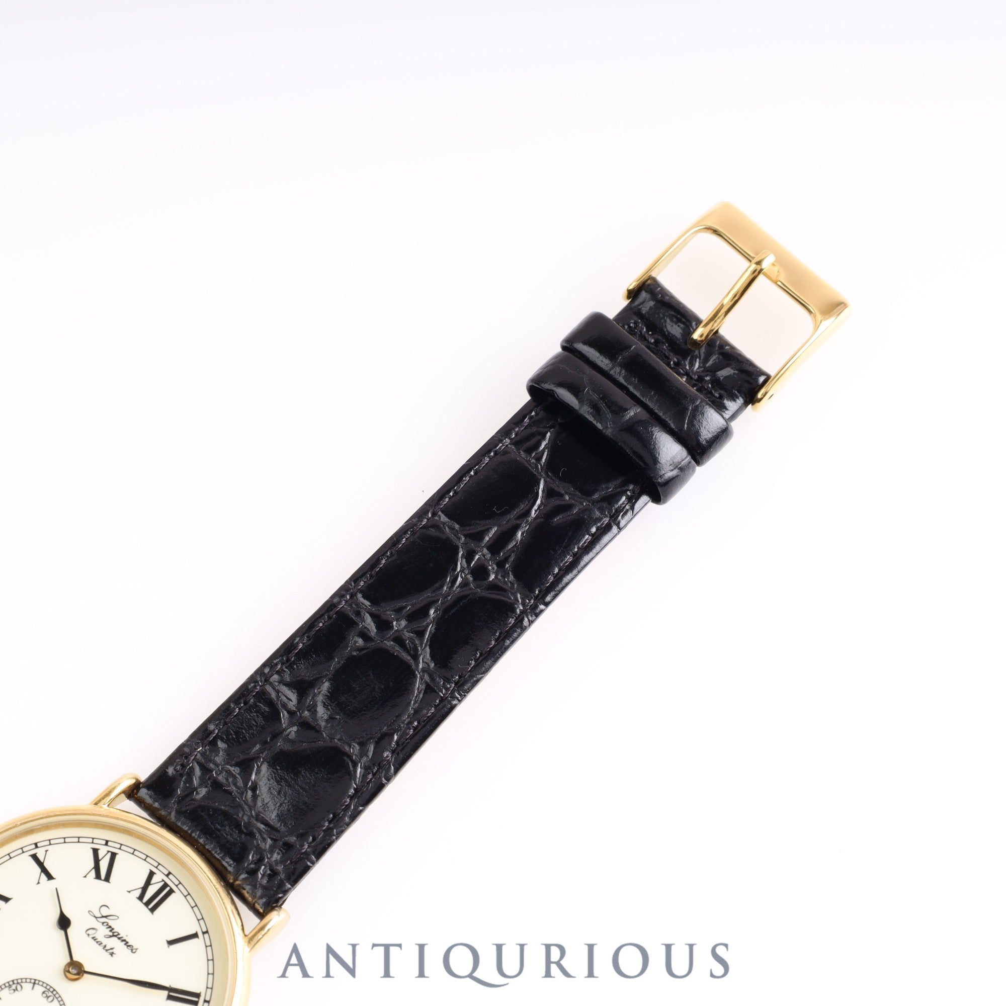 Longines Charleston 5228 Quartz Cal.L176.2 SS/GP Leather Ivory Dial