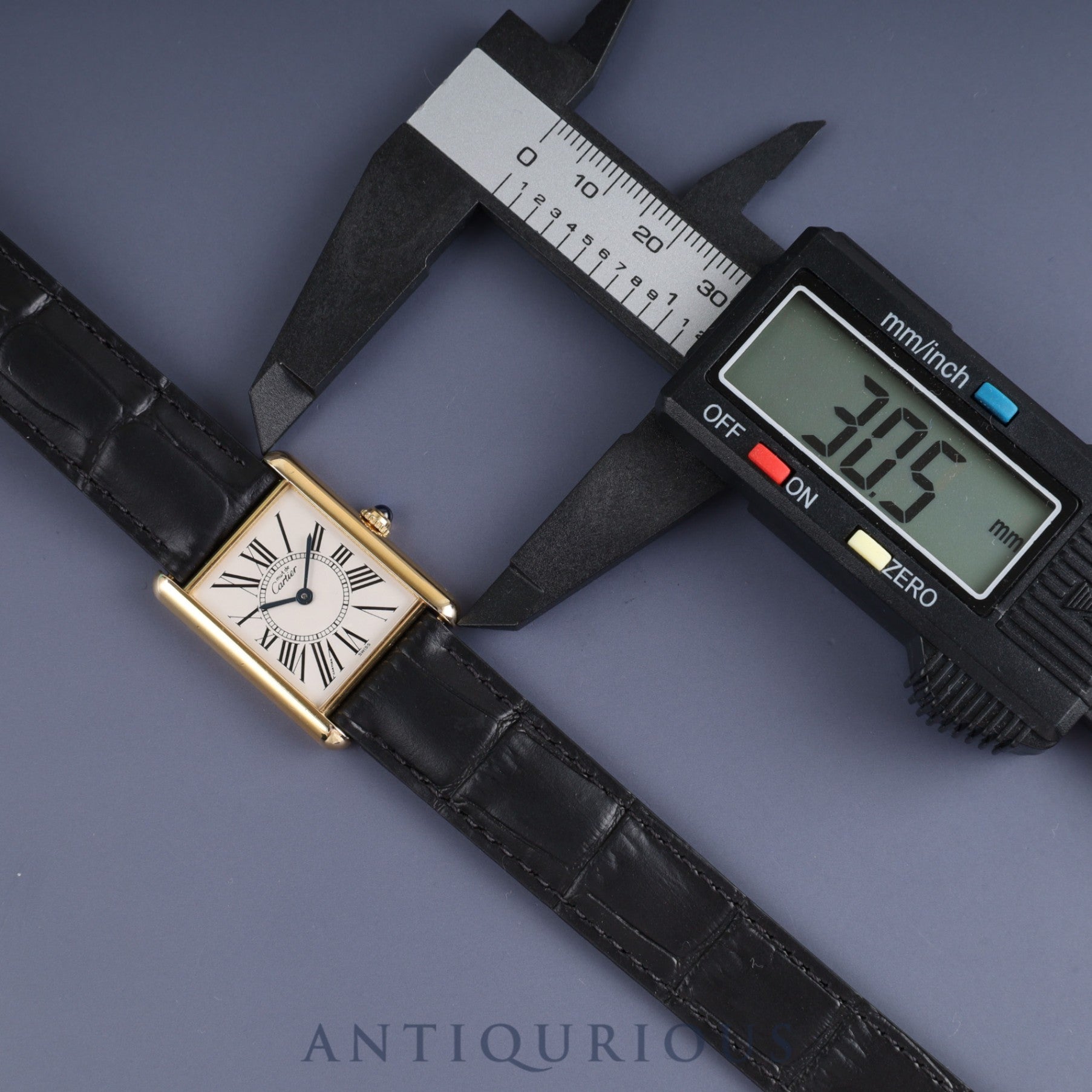 カルティエ マストタンク LM W1005654 / 1615 クォーツ Cal.90 SV925 革 純正Dバックル(GP) オパラン文字盤 1996年頃〜1998年頃 オーバーホール済み