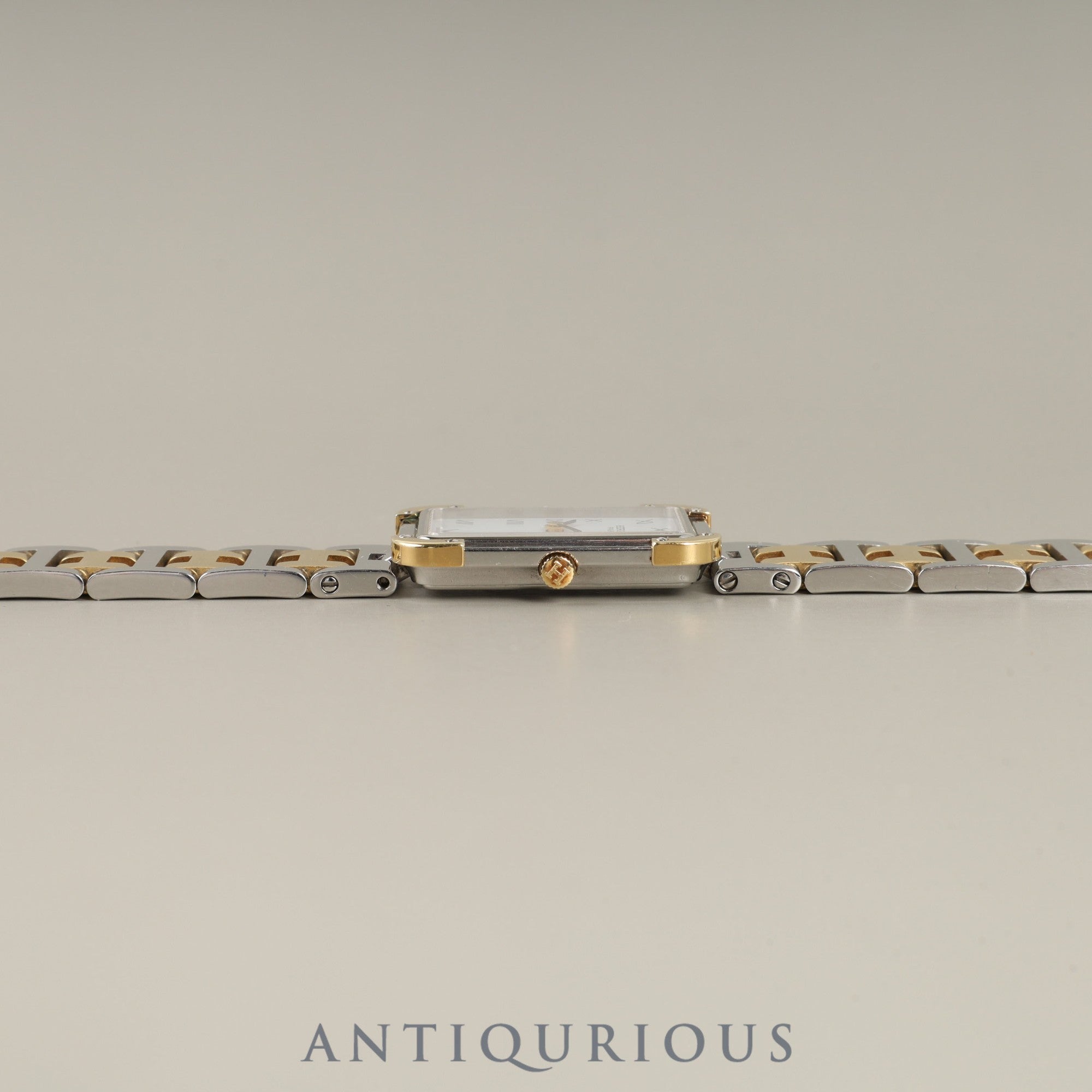 Hermès Cloajour CR1.240 Quartz Cal.976.001 SS/GP SS/GP White Dial Box Booklet Warranty (1996) Overhauled