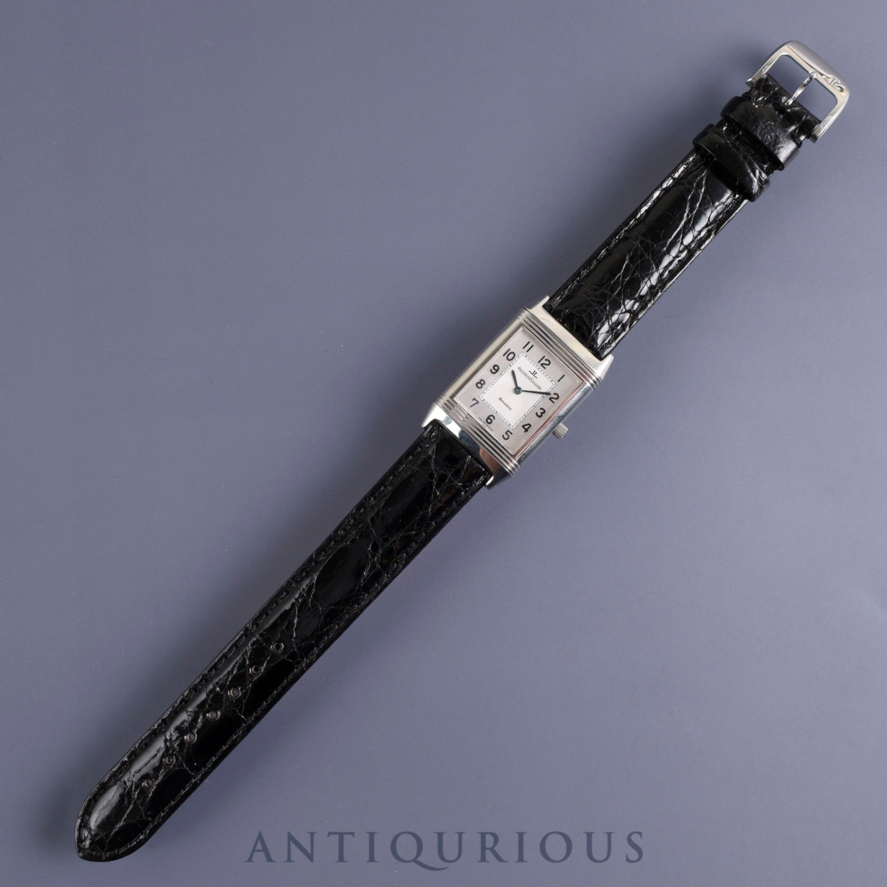 ジャガー・ルクルト レベルソ クラシック 250.8.86 手巻き Cal.846/1 SS 革 純正尾錠(SS)シルバーアラビア文字盤 ケース 保証書(1996年) 冊子 オーバーホール済み ※ケース裏彫りあり