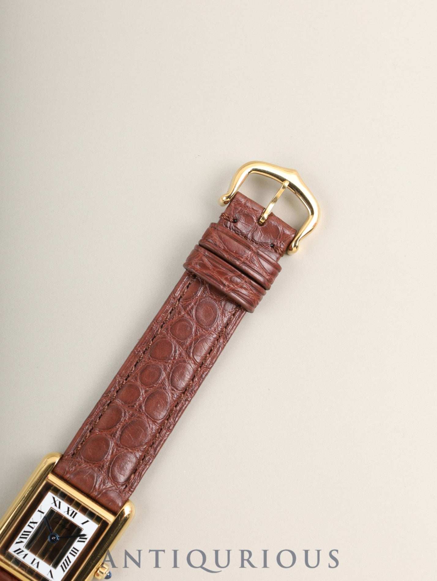 カルティエ マストタンク SM 84919223 / 3 66001 クォーツ Cal.66 SV925 革 純正ピンバックル(GP)フロントトリニティ文字盤(SWISS表記)済み