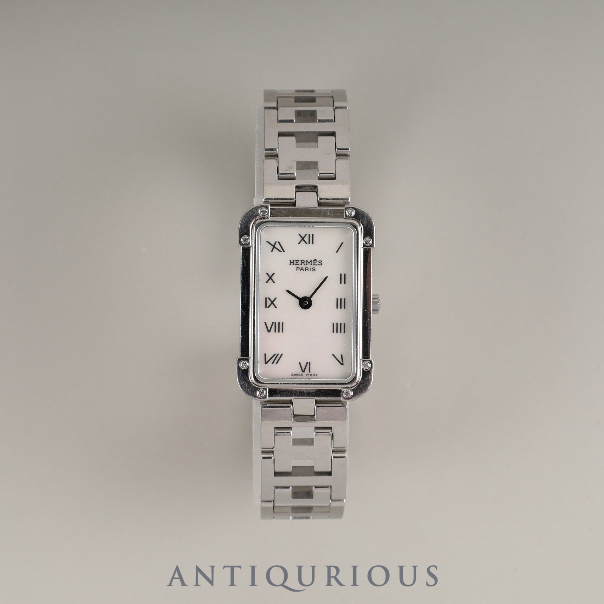 エルメス クロアジュール CR2.210 クォーツ Cal.976.001 SS SS ホワイトシェル文字盤 箱 冊子 保証書 タグ オーバーホール済み