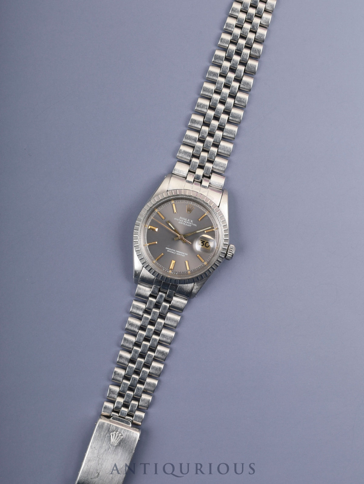 Rolex Datejust 1603 Automatic Caliber 1570 Stainless Steel Sigma Dial Gray Dial 36mm No. 36 (1972) Overhauled
