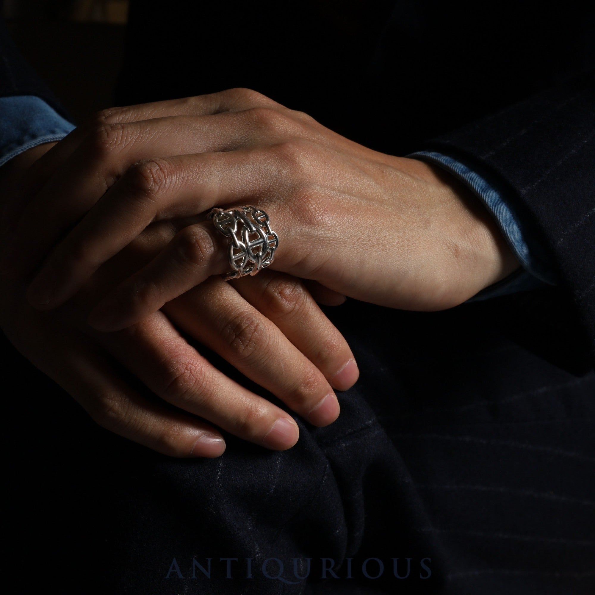 Hermes Ring Chaine d'Ancre Anchaine SV925 #54 Box Warranty Card