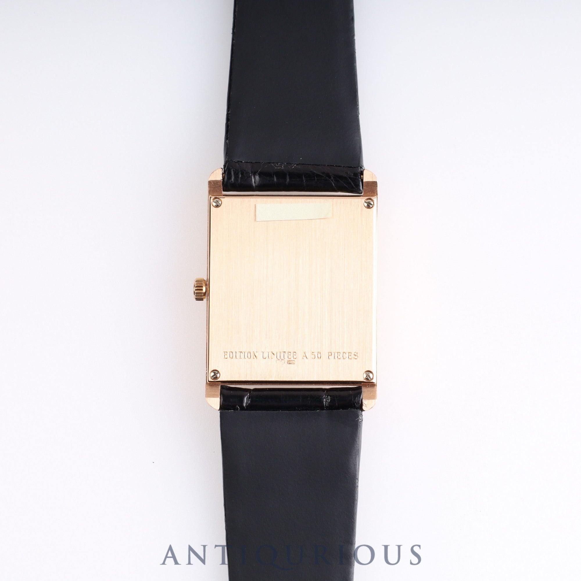 Audemars Piguet Rectangular OR4918/002 Manual winding Cal.2085 PG Leather Silver dial Warranty card (1995)