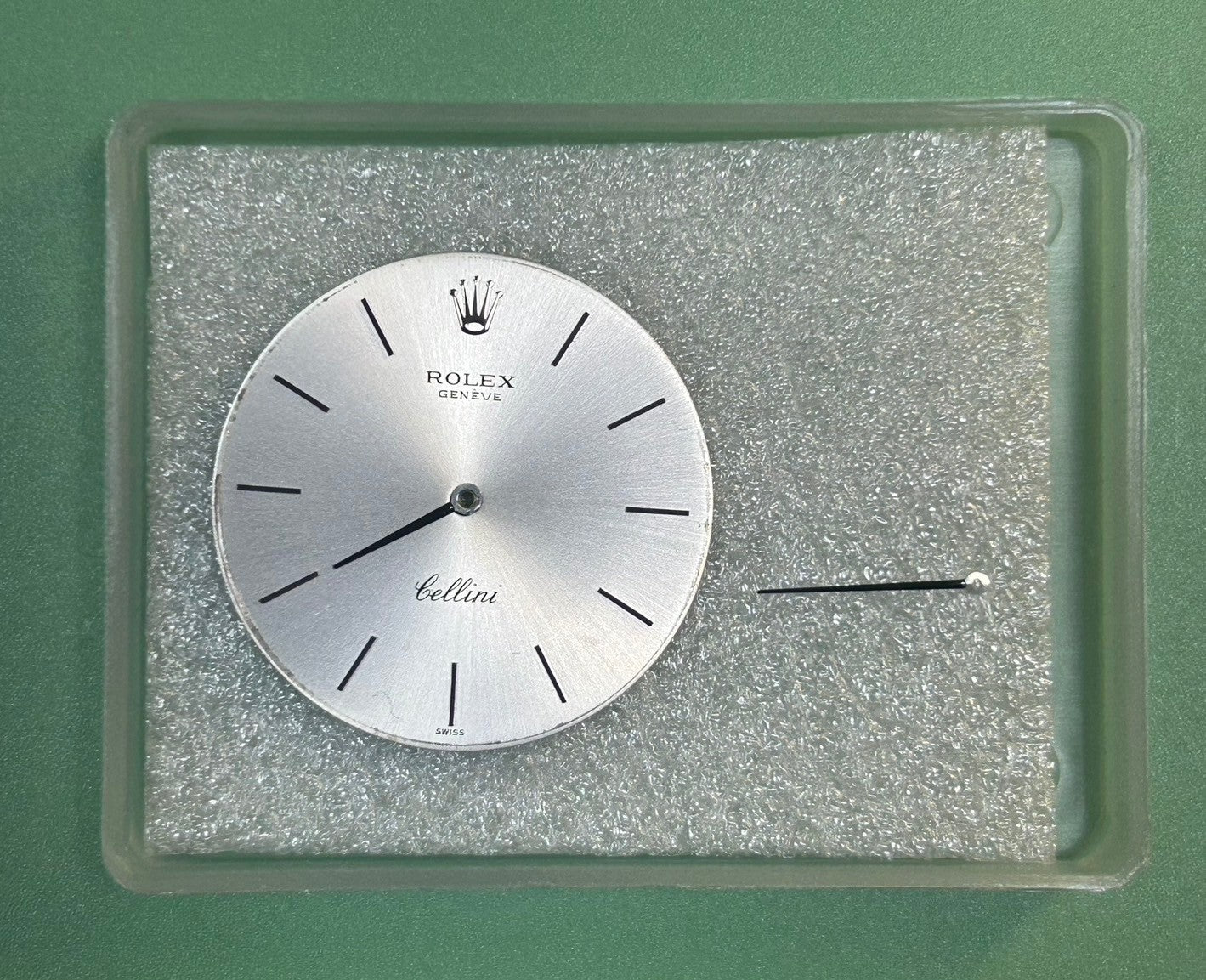 Rolex Cellini 3833 Manual winding Cal.1600 750 Leather Genuine buckle (GP) Silver dial No. 28 (1969) Box, booklet, warranty card Overhauled