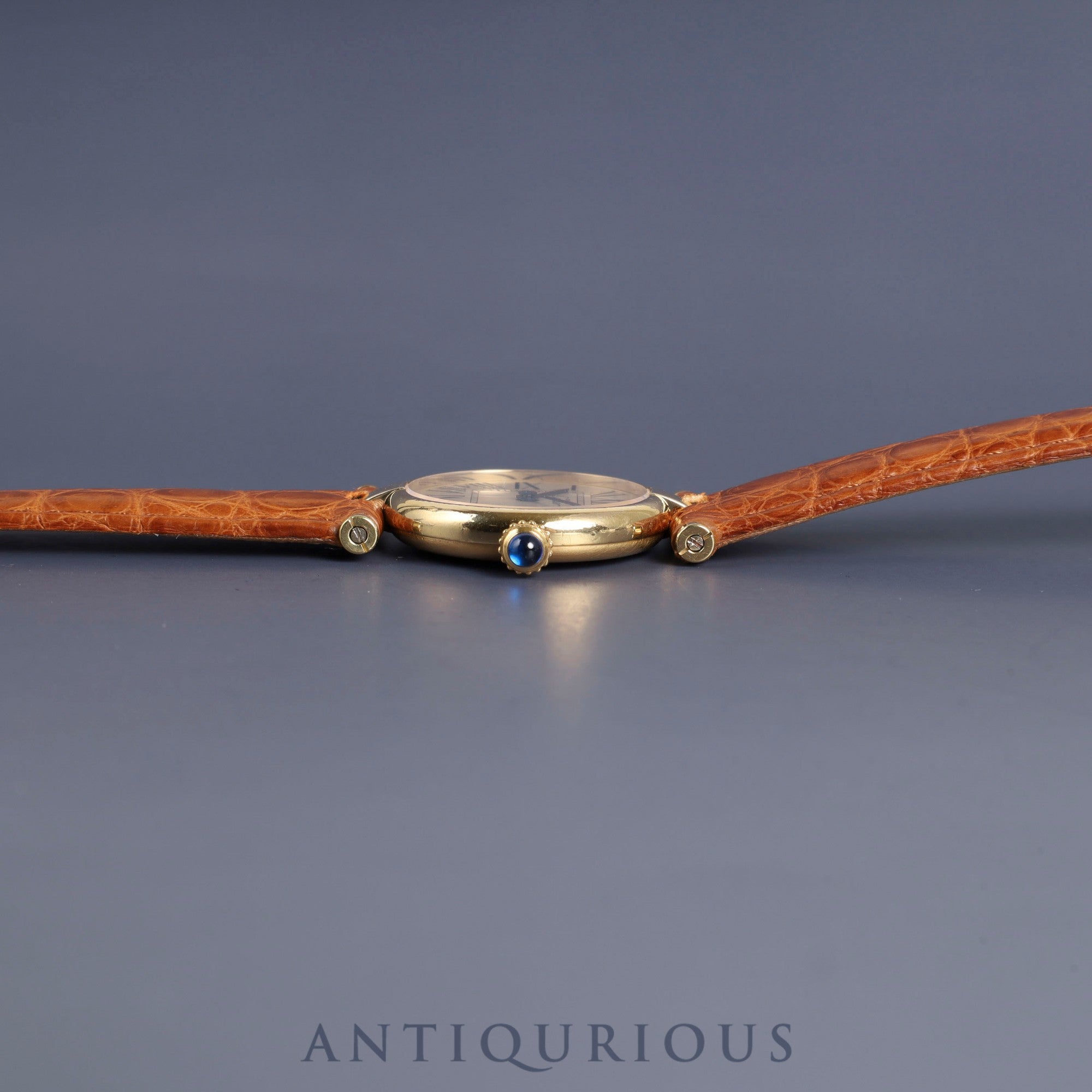 カルティエ マスト ヴァンドーム VLC SM 1851 クォーツ Cal.90 SV925 革 純正Dバックル(GP)オパラン文字盤 オーバーホール済み