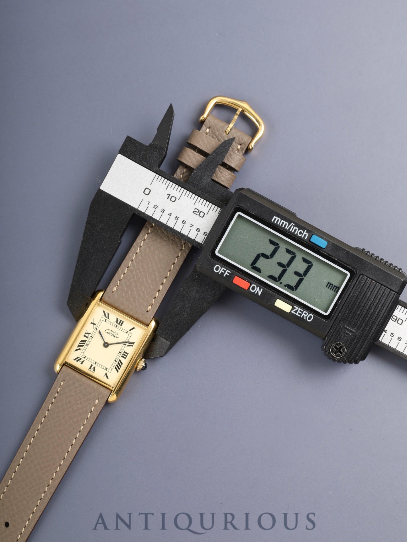 カルティエ マストタンク LM 6 手巻き Cal.78-1 SV925 革 純正ピンバックル(GP)アイボリーローマン文字盤(SWISS表記) 新品仕上げ済み オーバーホール済み