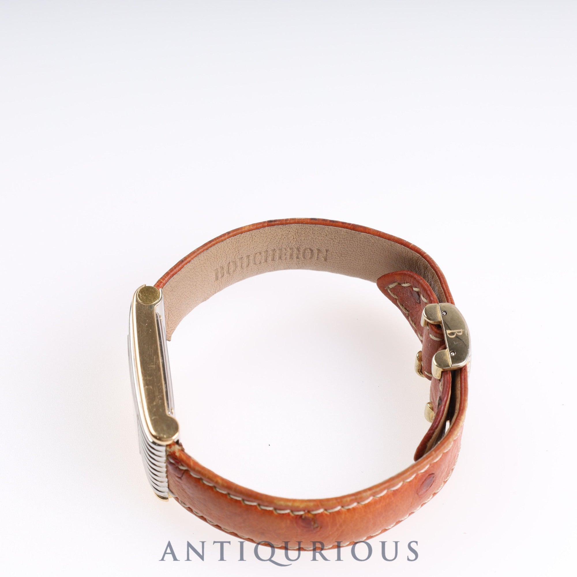Boucheron Reflet AH30172 Quartz SS/GP Leather White Dial