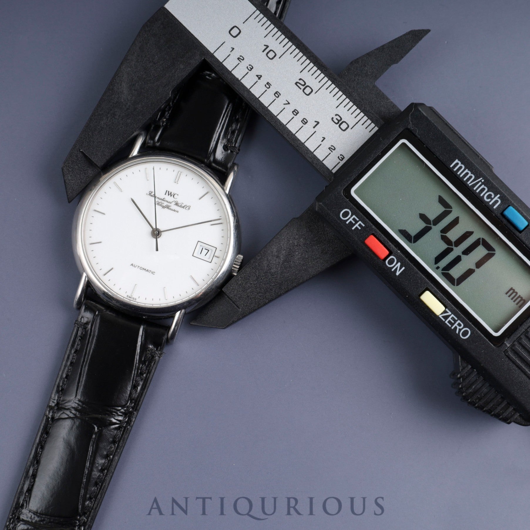 IWC Portofino IW351318 Automatic Cal.37521 SS Leather Genuine Buckle (SS) White Dial Overhauled