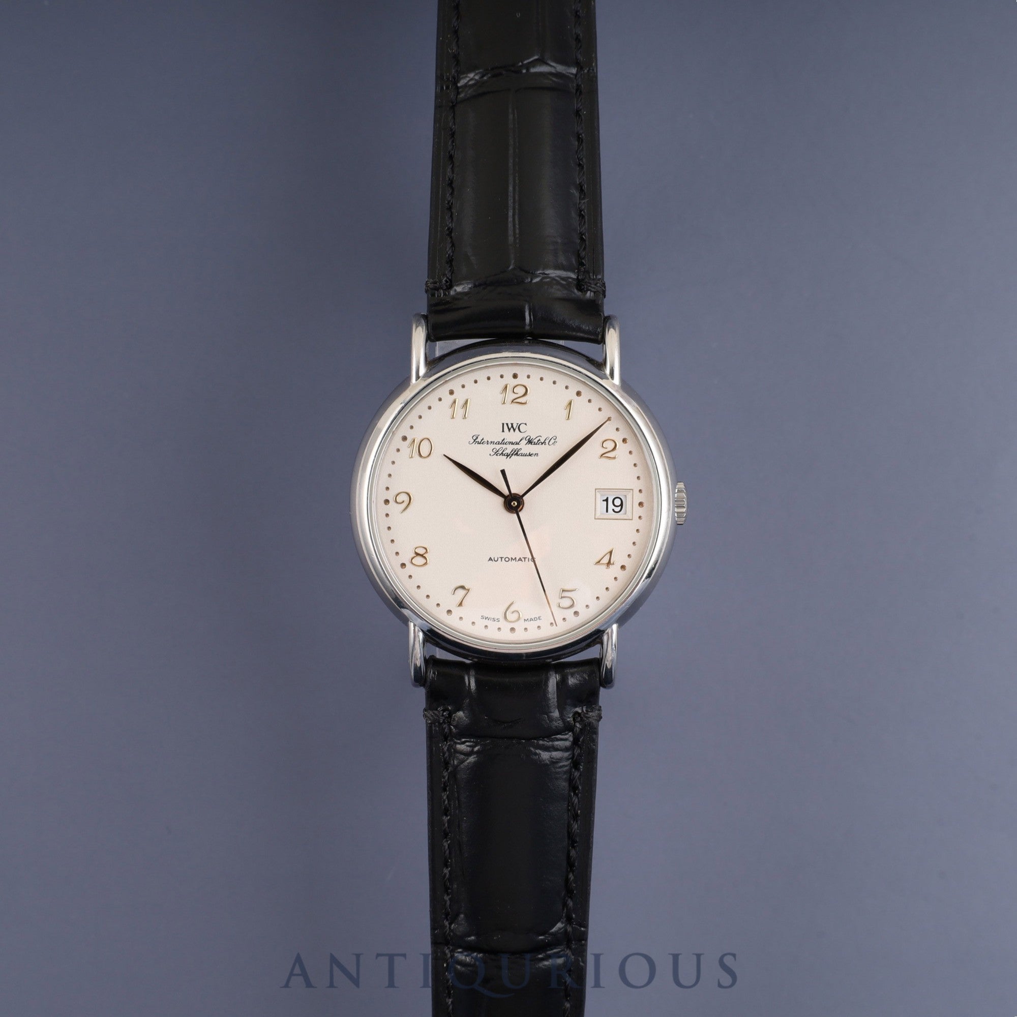 IWC ポートフィノ IW351323 自動巻き Cal.- SS 革 純正尾錠(SS)シルバーアラビア文字盤 オーバーホール済み