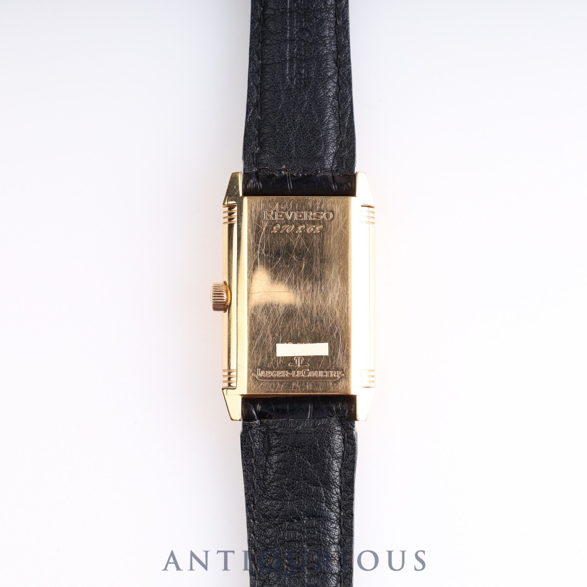 ジャガー・ルクルト ビッグレベルソ アールデコ 270.2.62 手巻き Cal.822AD 750PG 純正革ベルト 純正尾錠(750PG)シルバー / スケルトン文字盤 箱