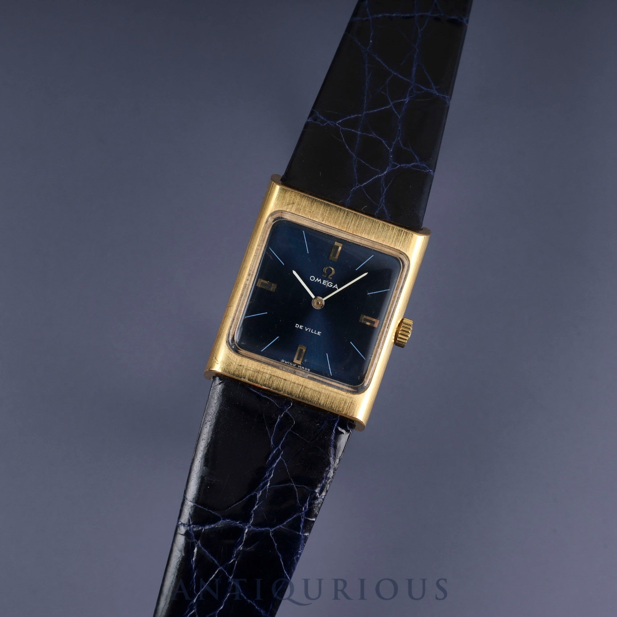 Omega De Ville 511324 Manual winding GP Leather Genuine buckle (GP) Blue dial (minor scratches on glass) Overhauled