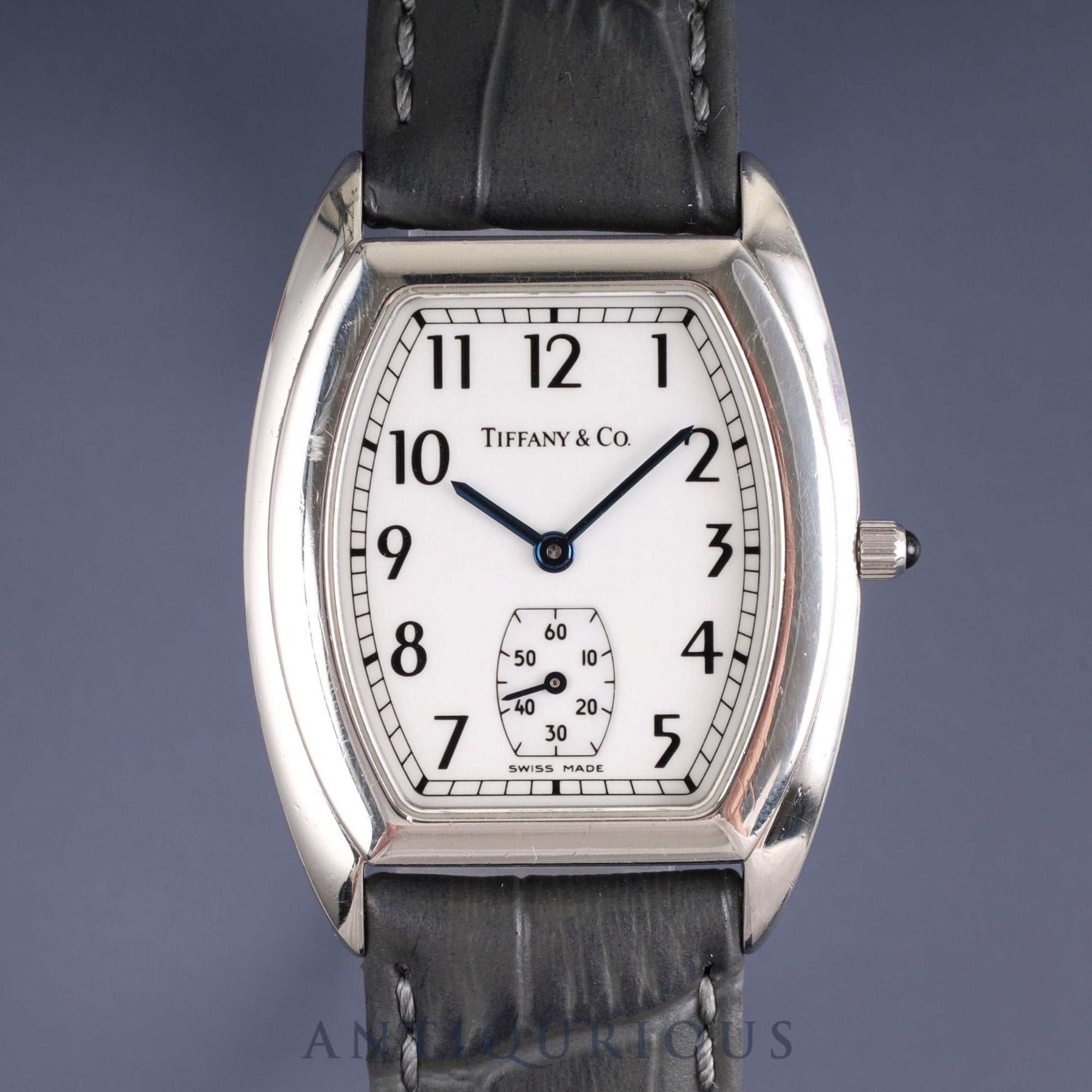 ティファニー クラシックトノー スモールセコンド 515.1018 クォーツ Cal.980-163 SS 革 純正尾錠(SS) ホワイトアラビア文字盤 オーバーホール済み