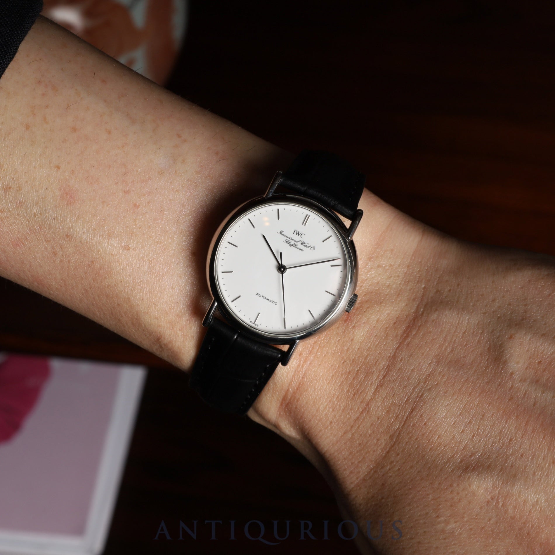 アイダブリュシー ポートフィノ IW351403 自動巻き Cal.C.37521 SS 革 社外尾錠(SS) ホワイト文字盤 オーバーホール済み