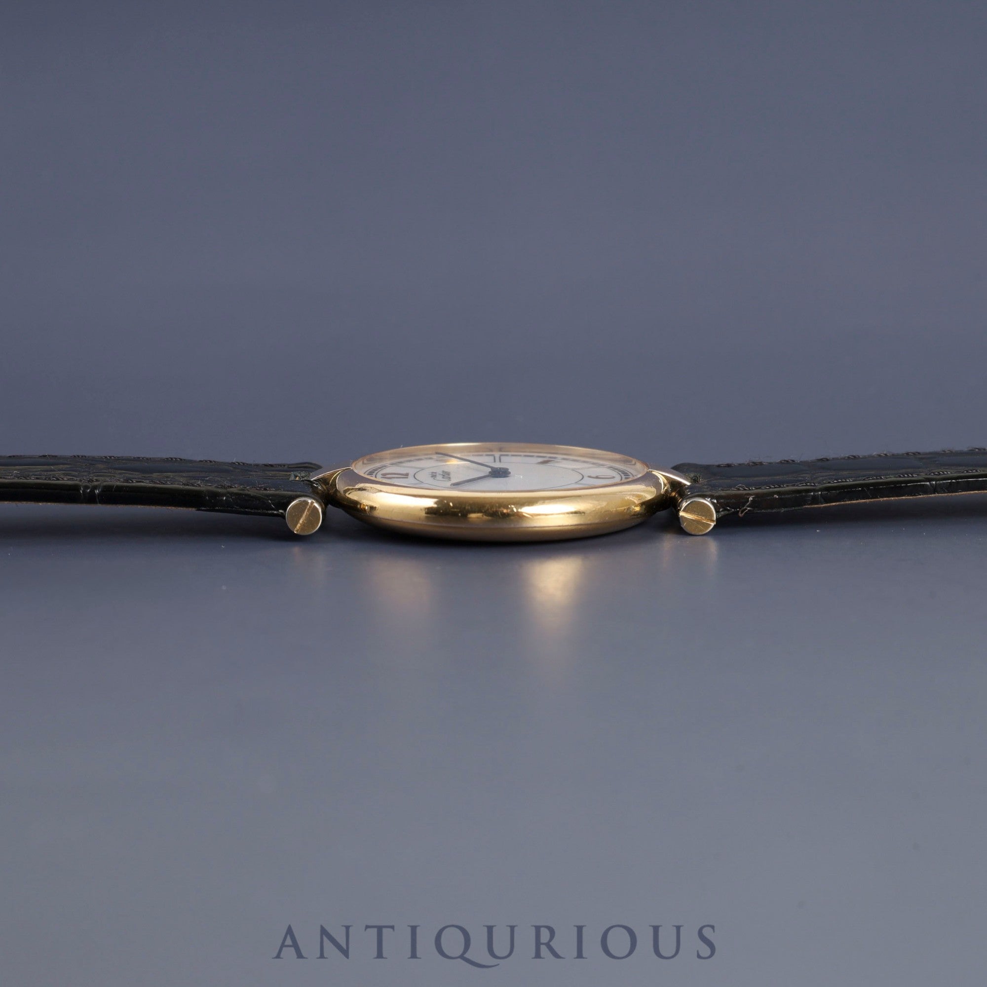 Cartier Must Vendome VLC LM W1009754 / 1861 Quartz Cal.690 SV925 Leather Genuine Buckle (GP) Gold Jump Arabic CC Dial Overhauled