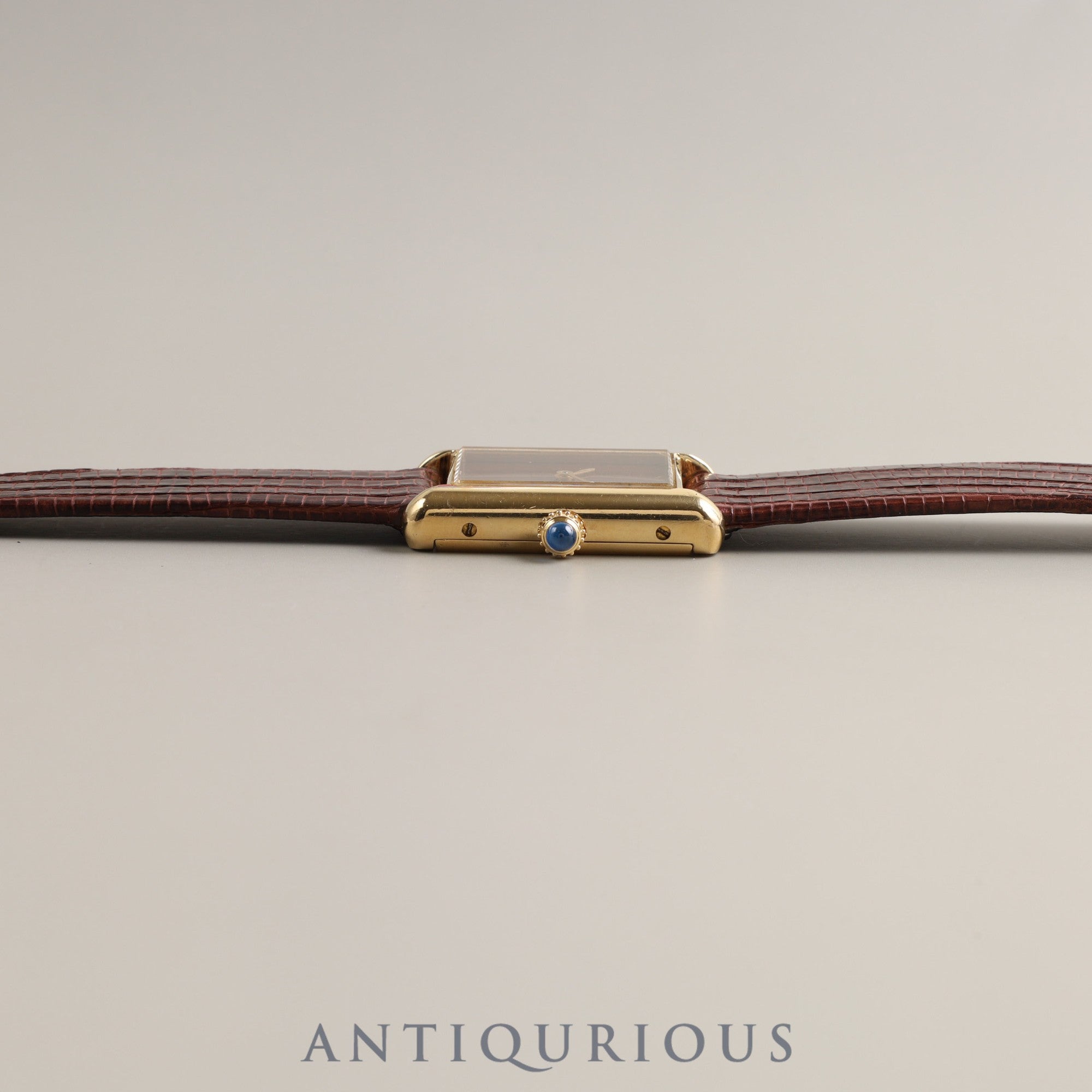 Cartier Must Tank LM Manual Winding SV925 Leather Genuine Buckle Bordeaux Dial