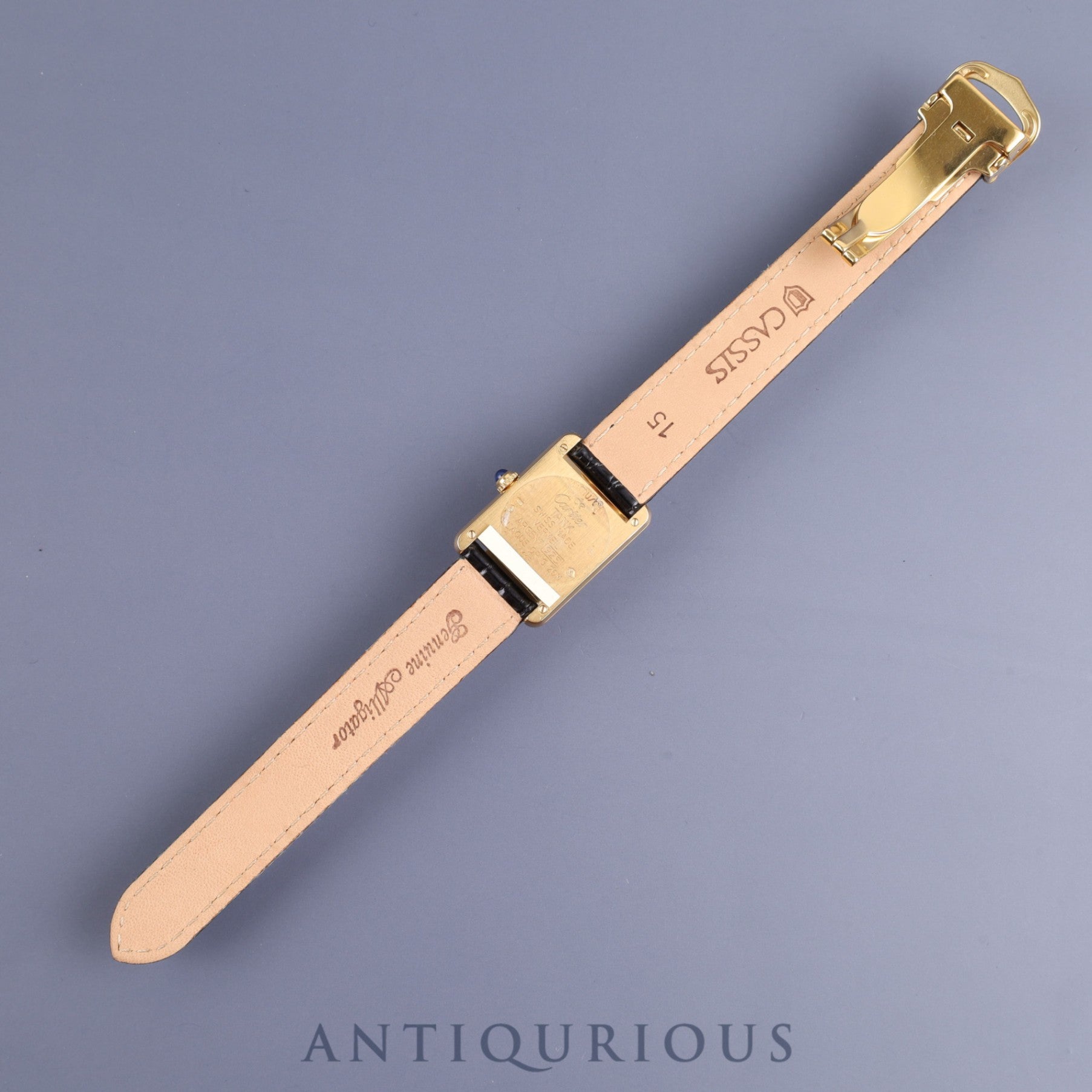 カルティエ マストタンク SM W1009654 / 1613 クォーツ Cal.057 SV925 純正Dバックル(GP) 飛びローマCC文字盤 1980年代半ば~1994年 オーバーホール済み