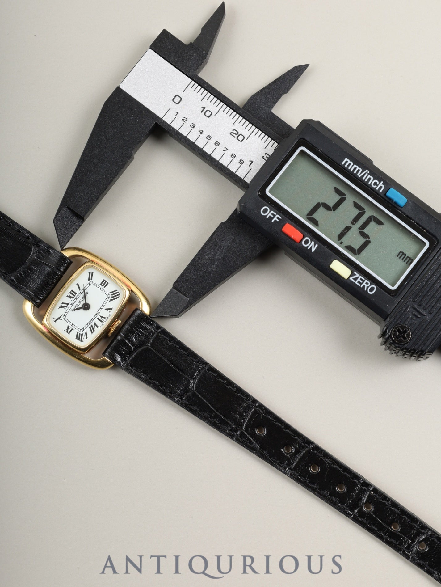 Jaeger-LeCoultre Driver's Watch Etrier 6147.21 Manual Winding Caliber 750 Leather Strap with Genuine GP Buckle White Roman Dial Overhauled