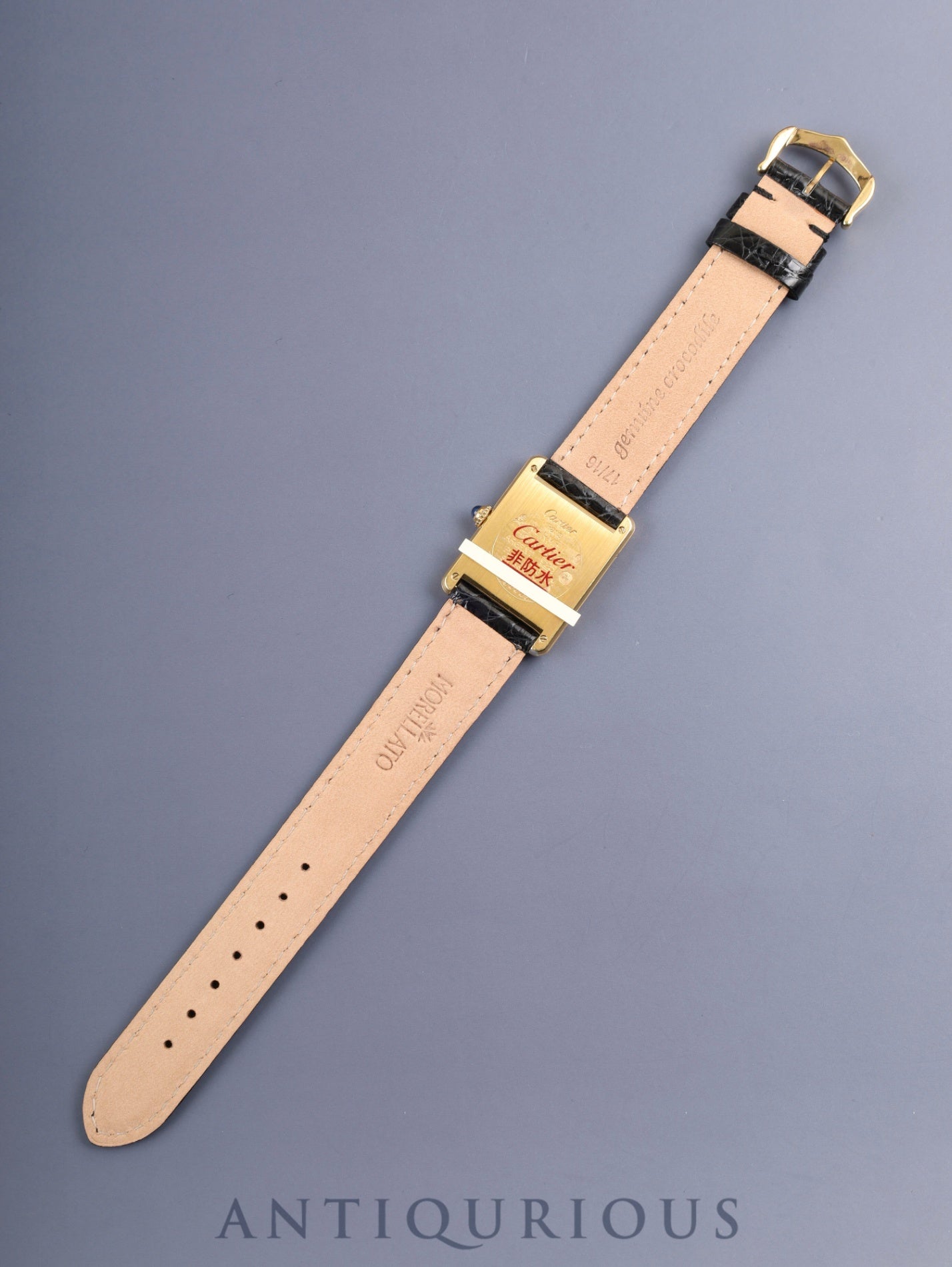 カルティエ マストタンク LM 590005 クォーツ SV925 革 純正ピンバックル(GP)ストレートローマン文字盤(SWISS表記) 箱 カルティエブティックにてコンプリートサービス(フルメンテナンス)済み 新品仕上げ済み