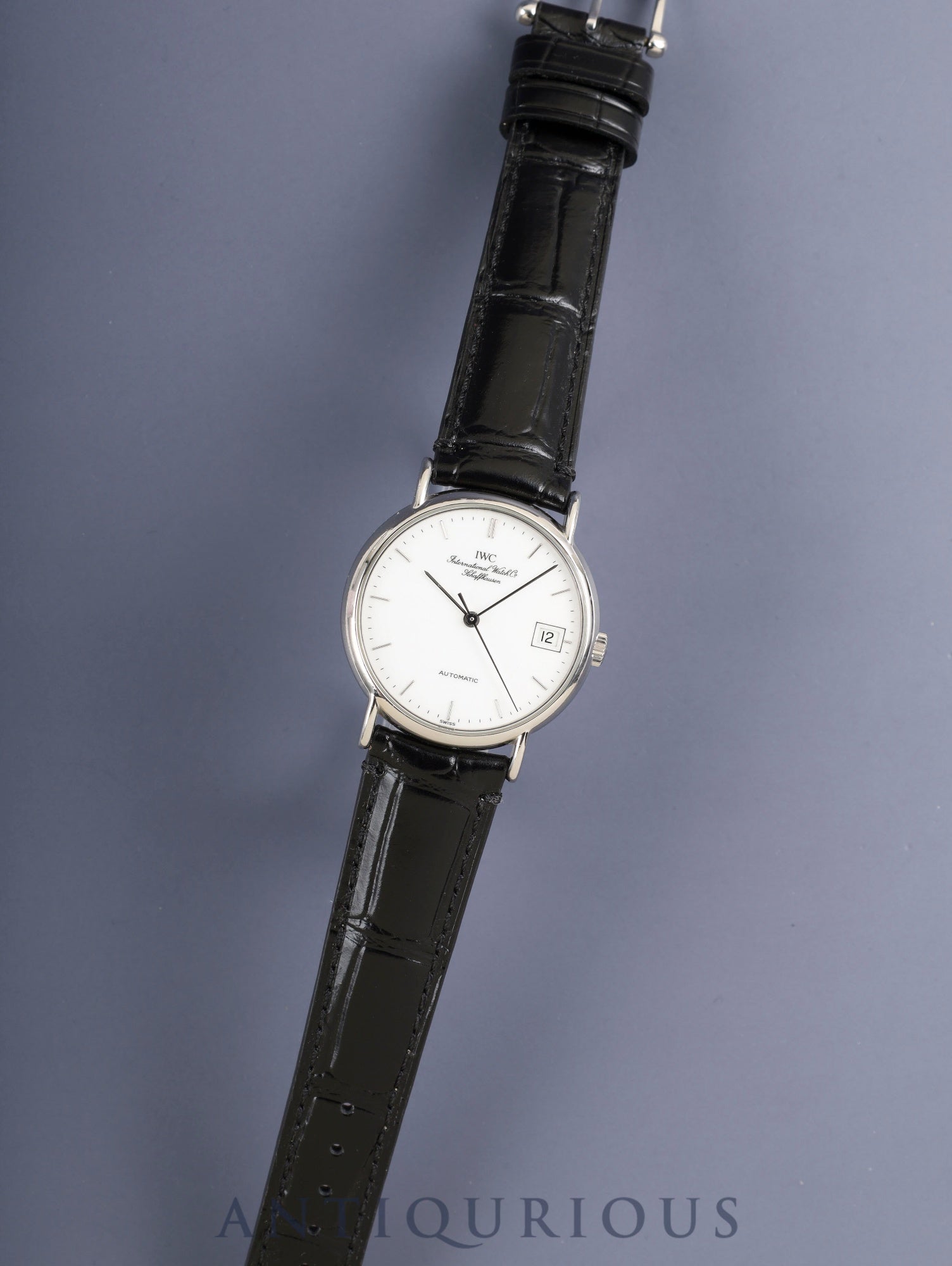 IWC ポートフィノ IW351324 自動巻き Cal.37621 SS 革 純正ピンバックル(SS)ホワイト文字盤 オーバーホール済み アイダブリュシー