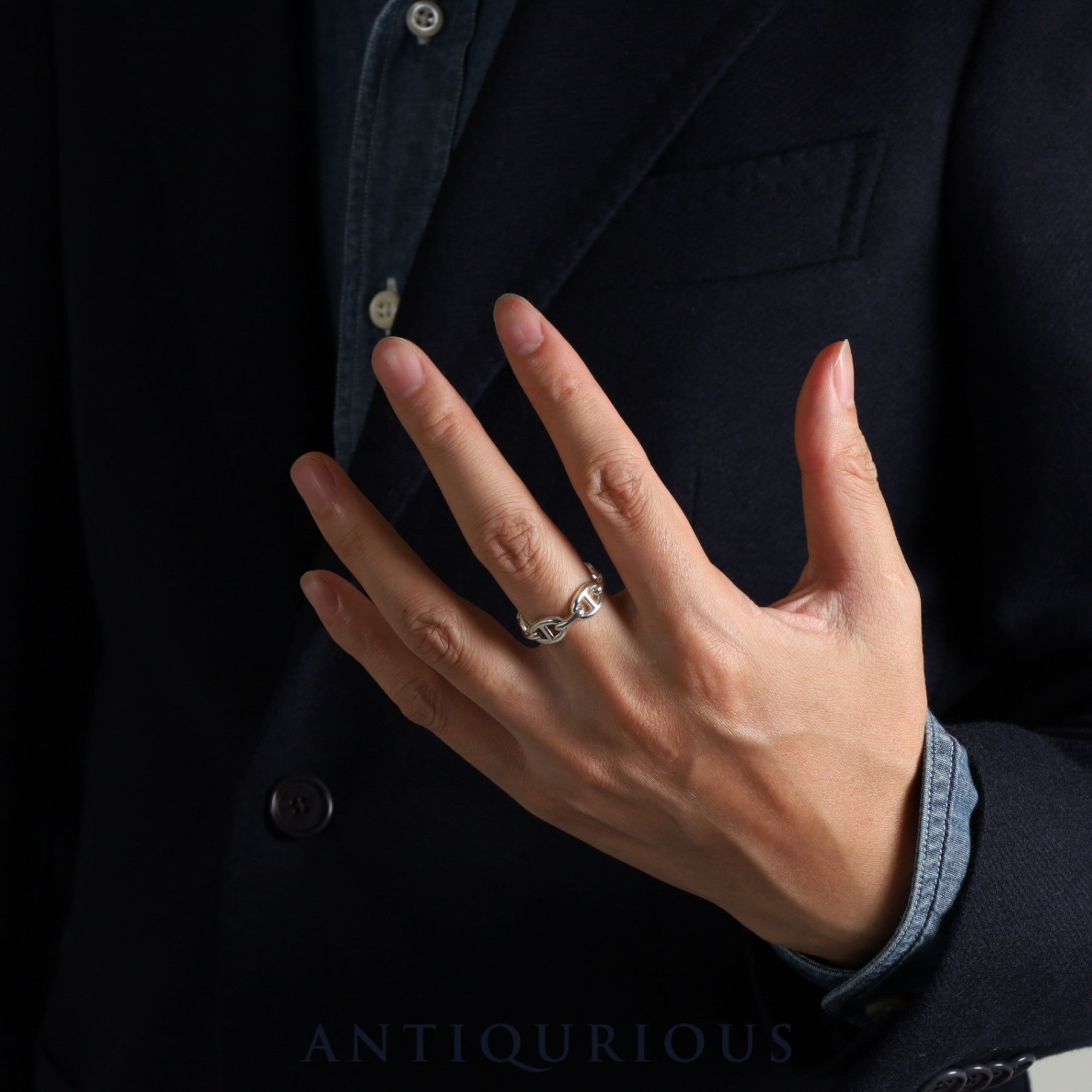 エルメス リング シェーヌダンクル アンシェネ SV925 58 18号 箱