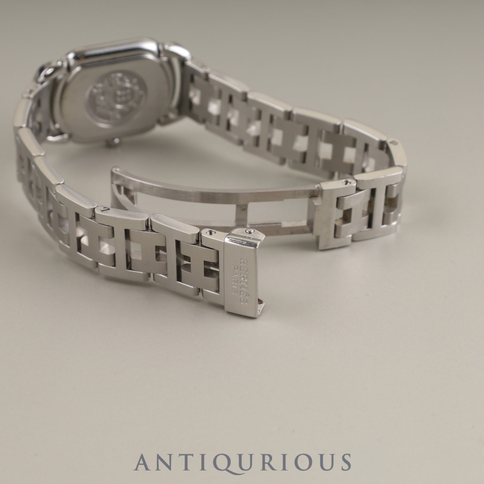 Hermes Rally RA1.210 Quartz Cal.976.001 SS SS Gray Dial Overhauled