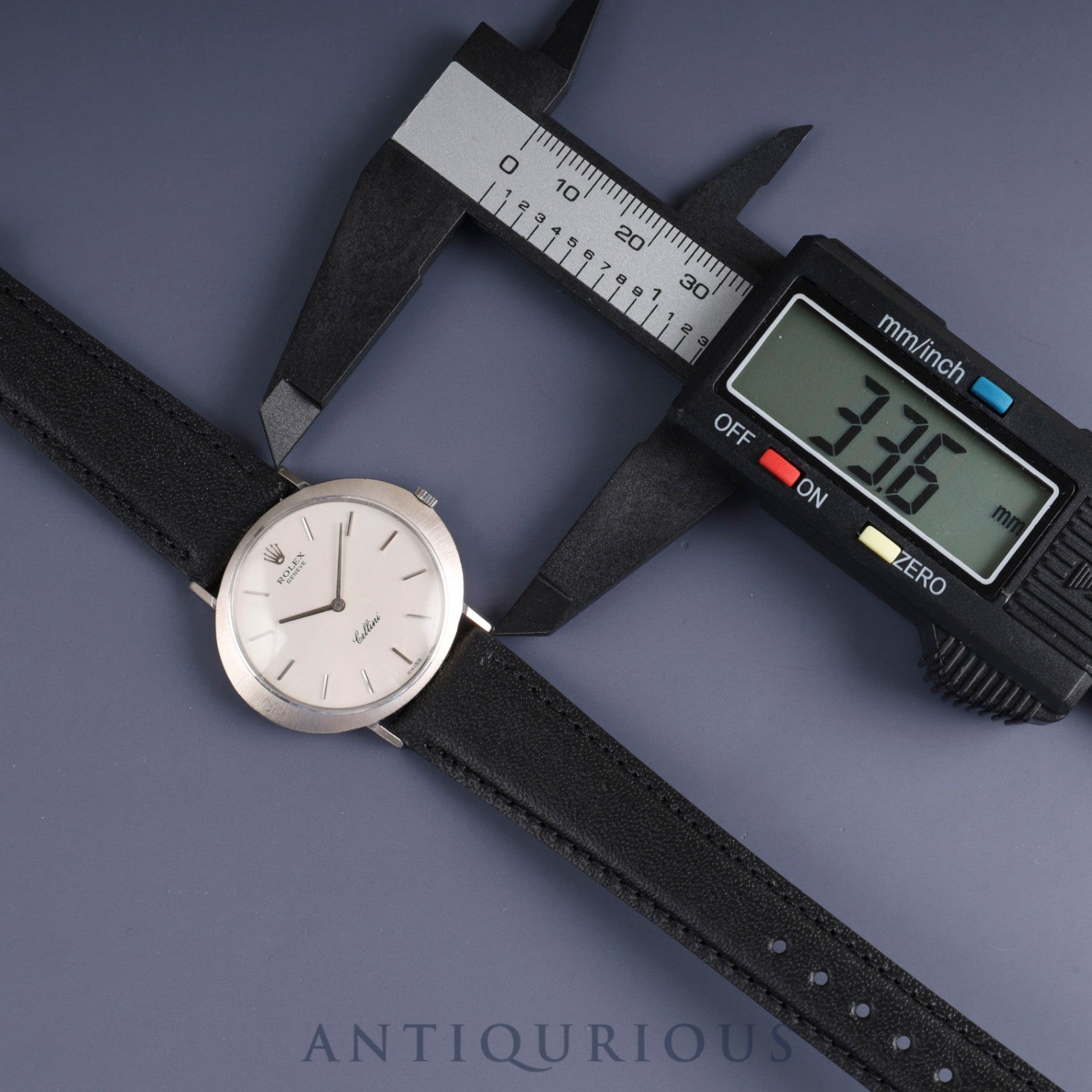 Rolex Cellini 3756 Manual winding Cal.1600 750 Leather Genuine buckle (GP) Silver dial 18th series (1965) Overhauled