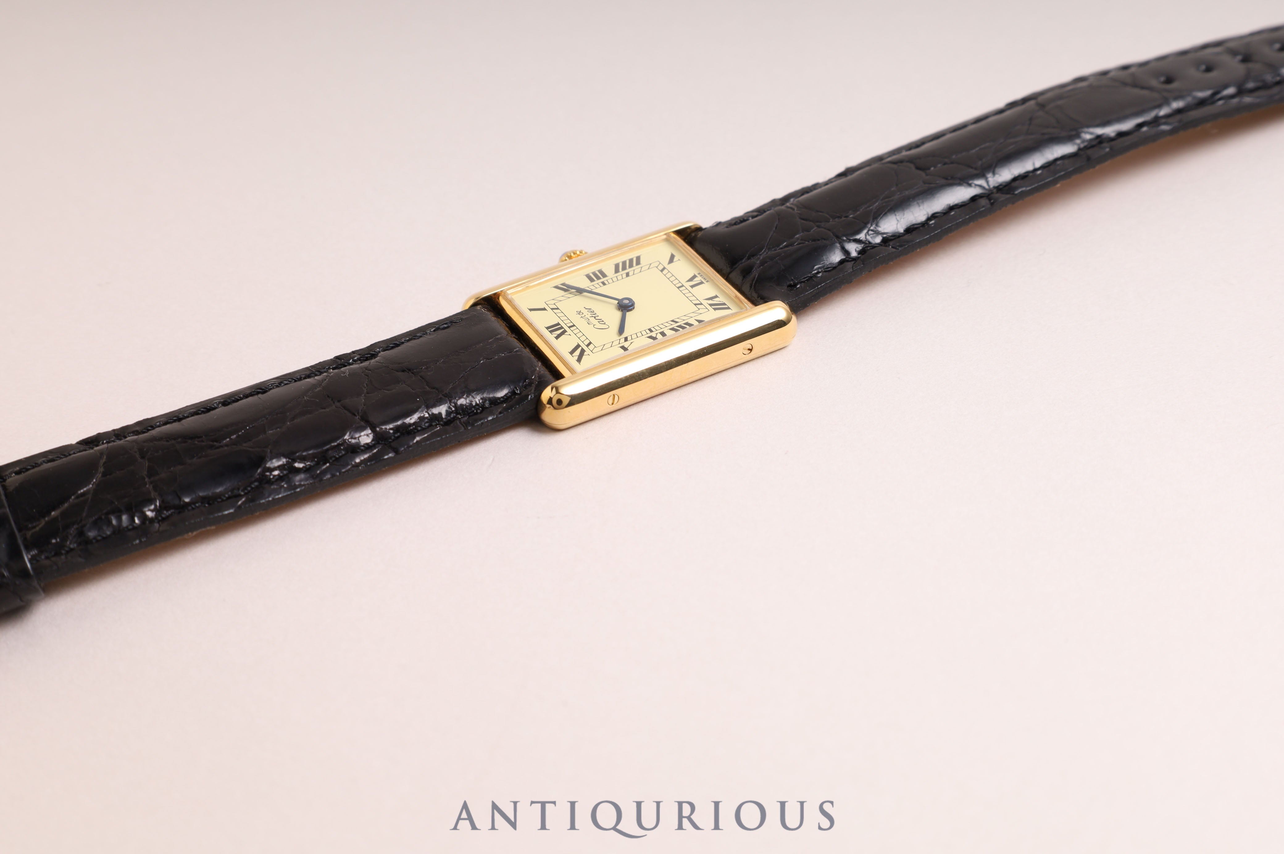 Cartier Must Tank LM QZ Ivory Roman Dial