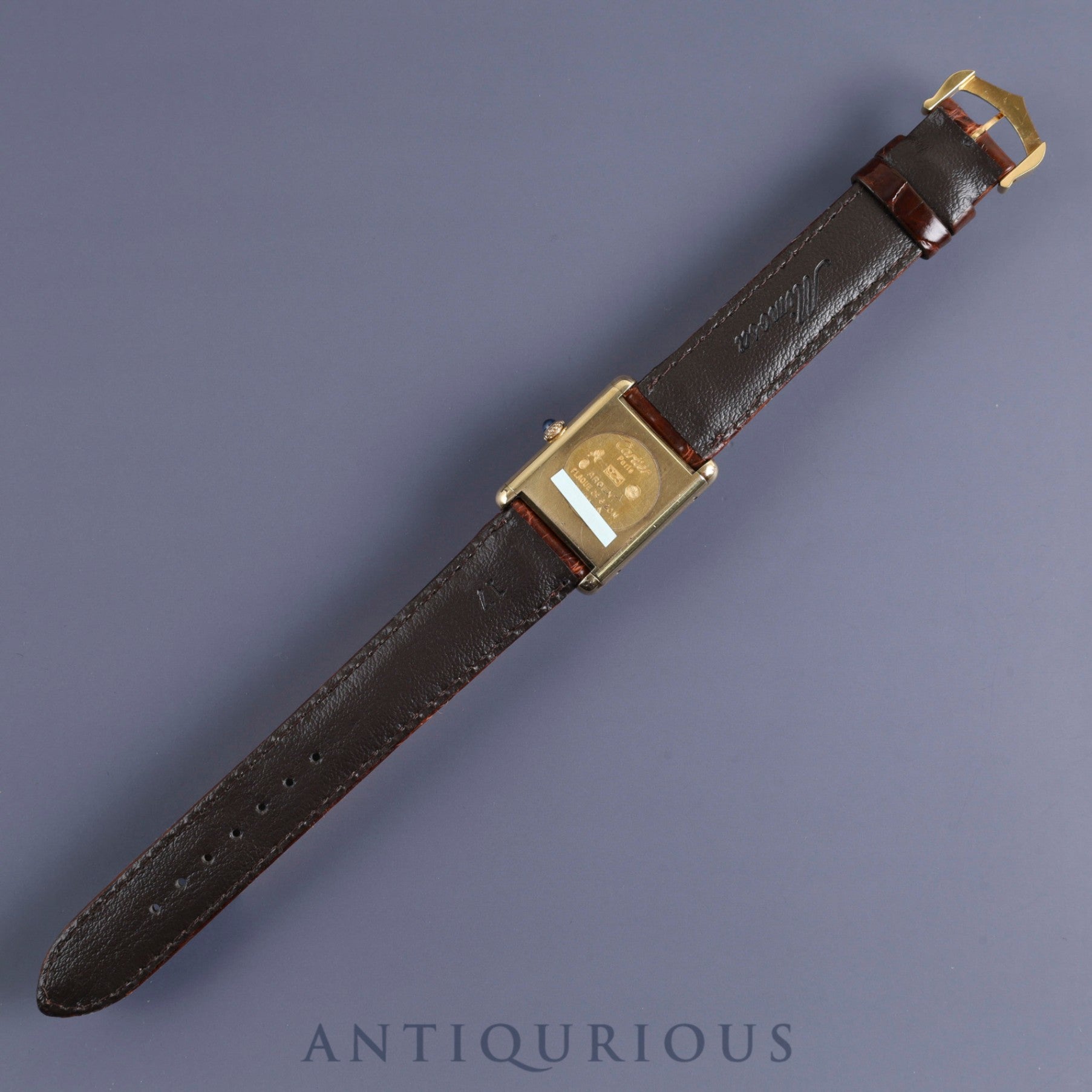 Cartier Must Tank LM Manual winding Cal.78-1 Leather Genuine buckle (GP) Ivory Roman dial Overhauled