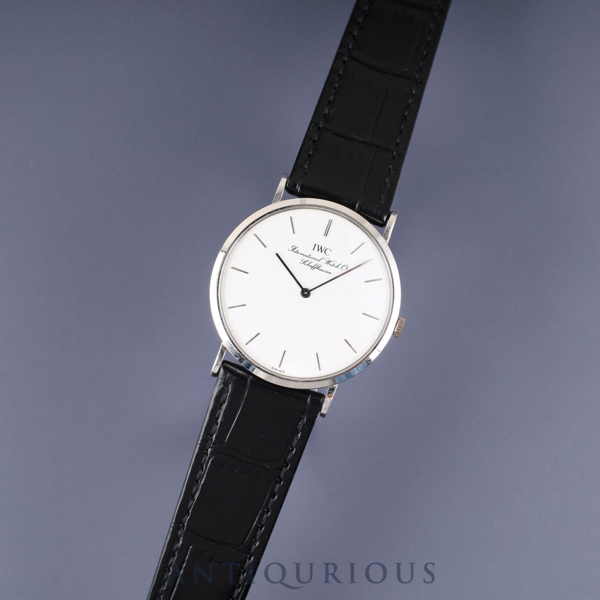 IWC ポートフィノ IW200807 手巻き 750 革 純正尾錠 (SS)ホワイト文字盤 オーバーホール済み アイダブリュシー