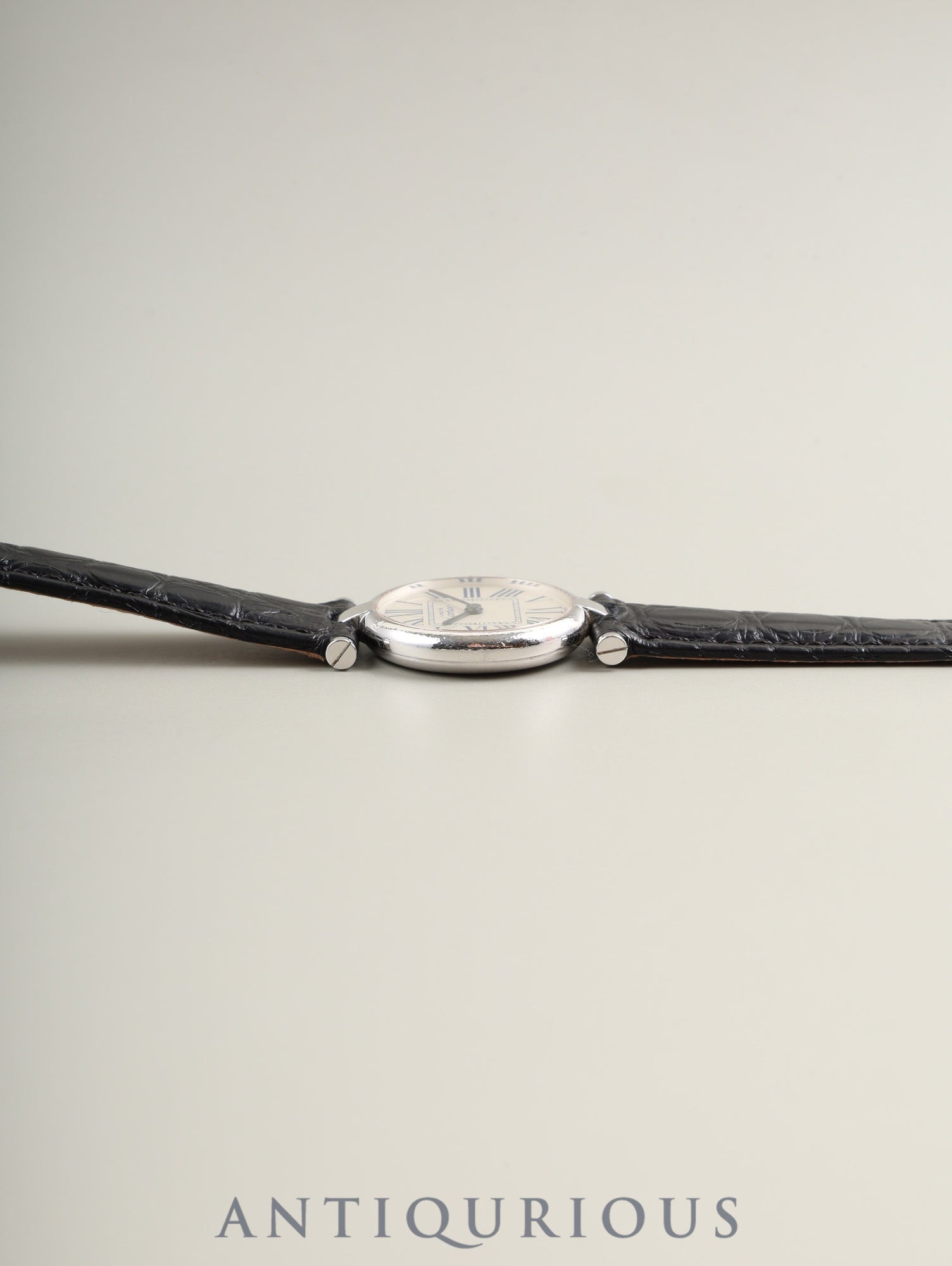 カルティエ マスト ヴァンドーム VLC SM 1850 クォーツ Cal.690 SV925 革 純正Dバックル(SS) オパラン文字盤 オーバーホール済み