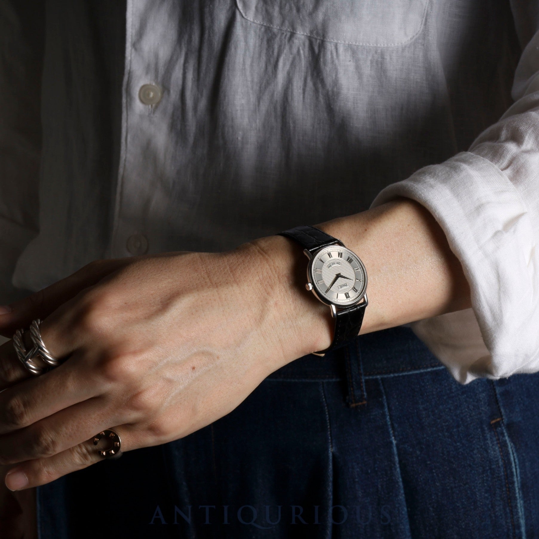 Piaget Tradition La Côte aux Fées 90035 Manual Winding Caliber 430P 750 Leather Watch with Genuine Buckle (750) Silver Dial Overhauled