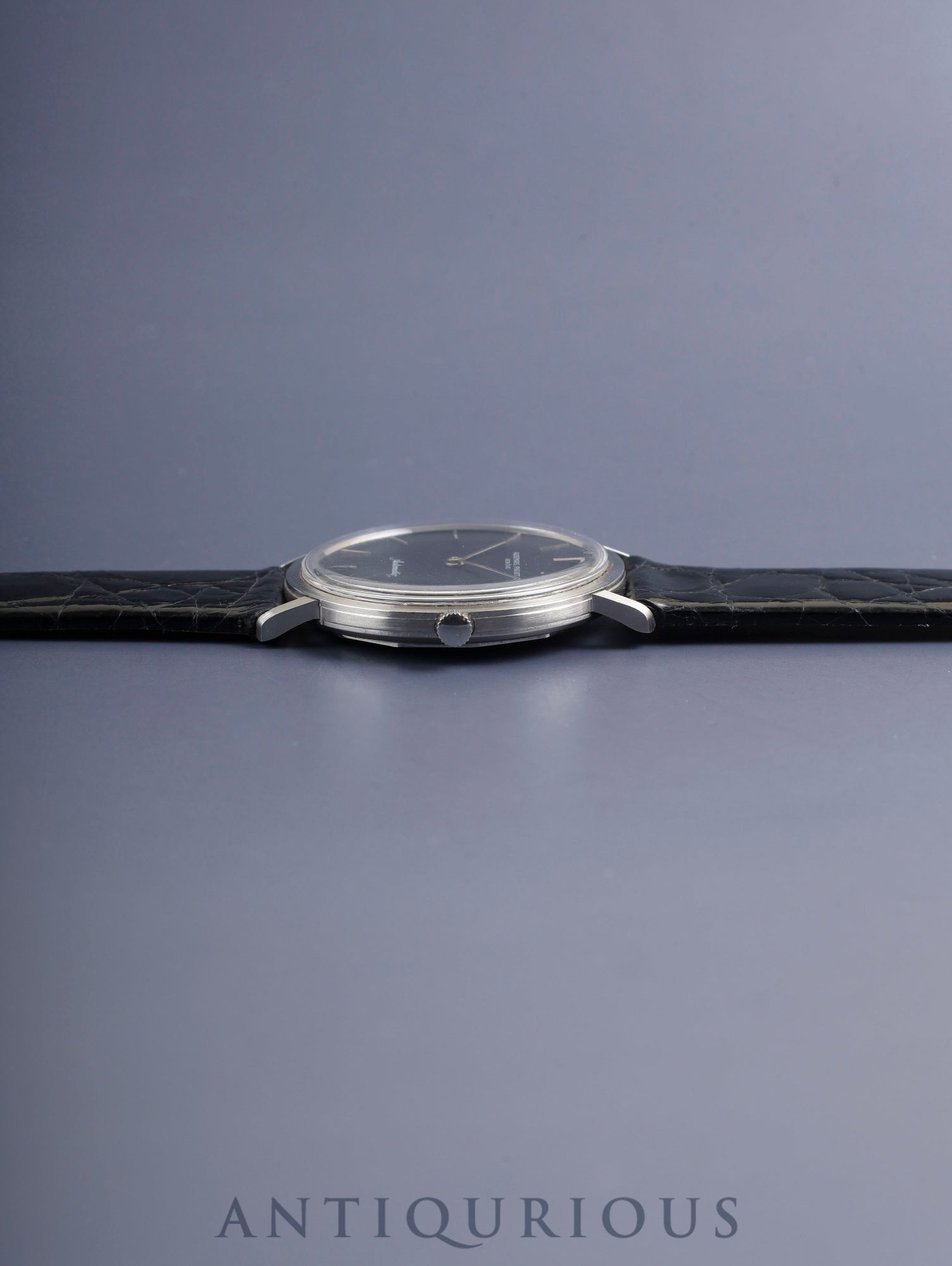 Audemars Piguet Round Automatic Cal.2120 (K2120) SS Leather Original Pin Buckle (SS) Navy Dial (Dot Logo) Overhauled