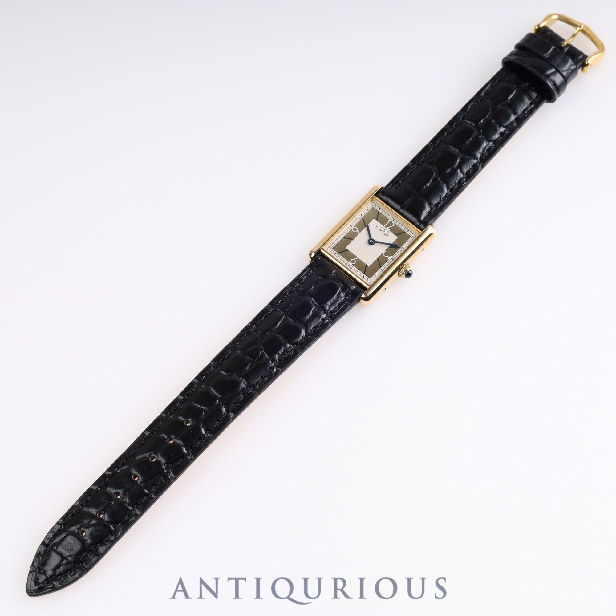 Cartier Must Tank LM QZ 500 pieces limited edition 1615 SV925 leather Arabic dial with box